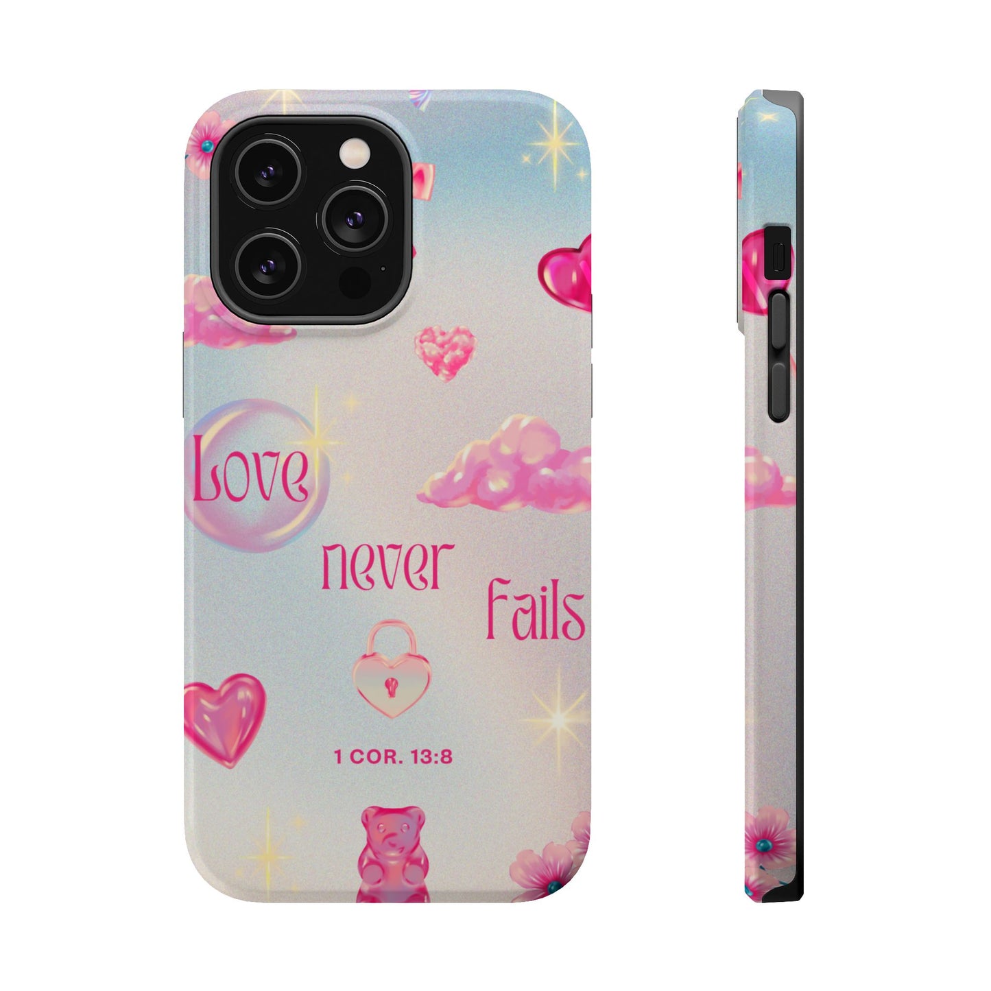 Love Never Fails Bible Verse Tough MAGNETIC Phone Case