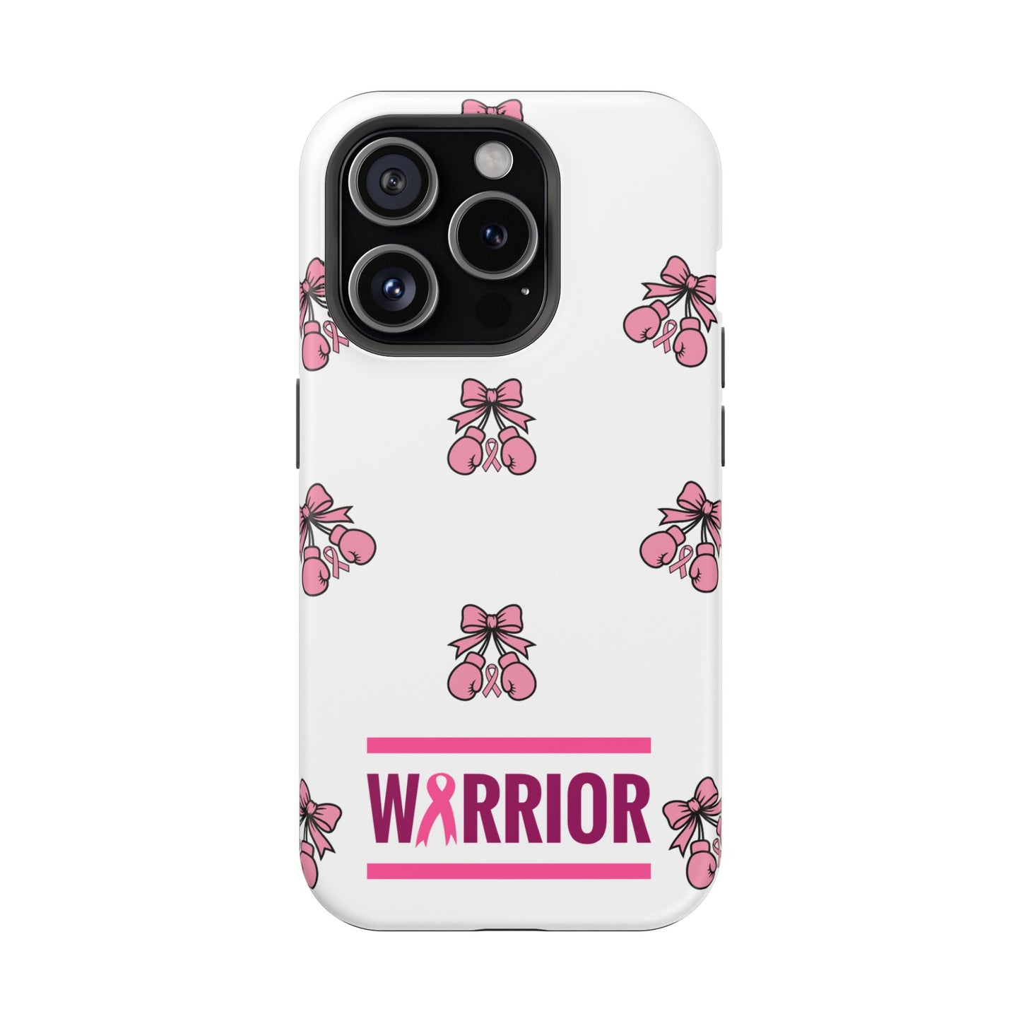 Warrior Bow Pink Magnetic Phone Case, Support Breast Cancer Awareness, Gift for Cancer Fighters for Iphone