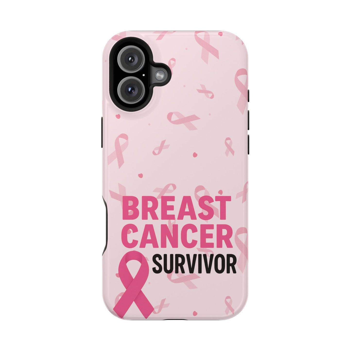 Breast Cancer Survivor Magnetic Phone Case, Impact-Resistant, Pink Ribbon for Iphone