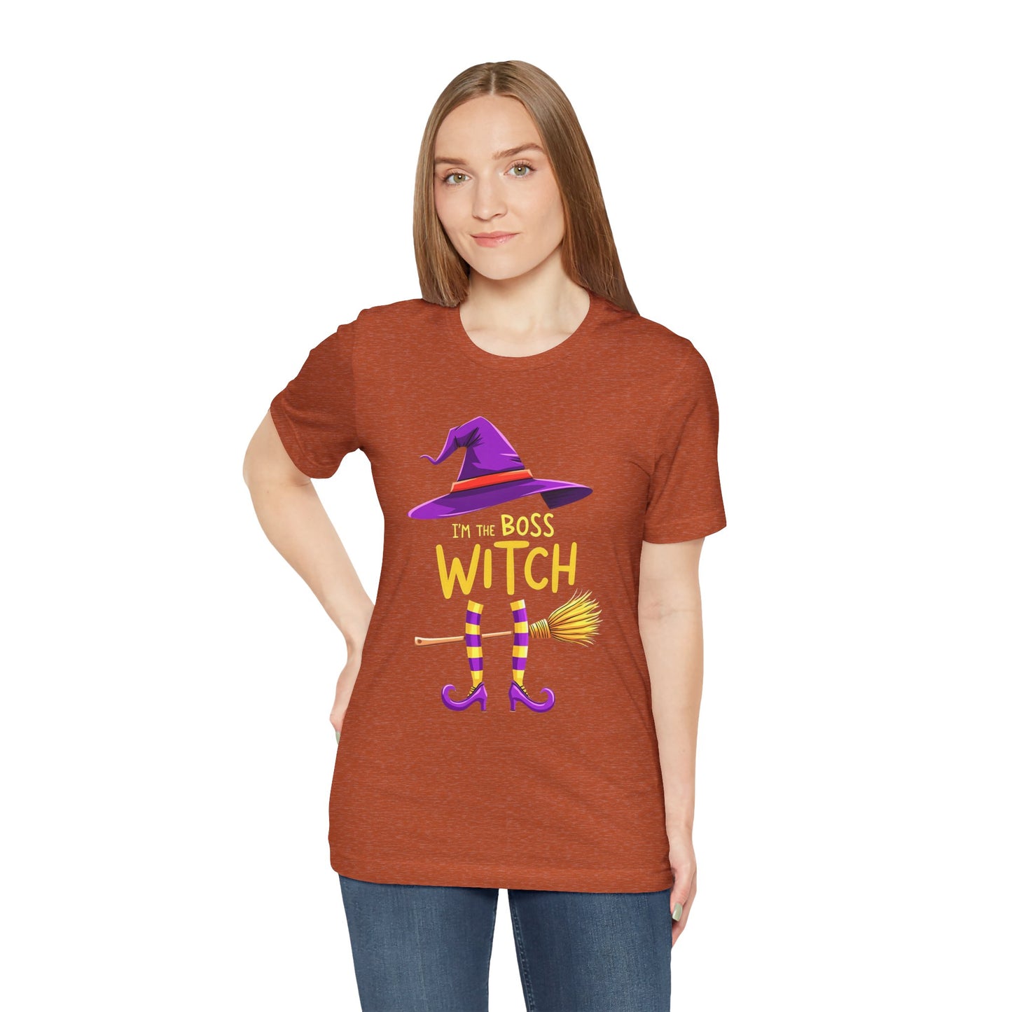 Spooky, Witchy "I'm the Boss Witch" Unisex Tee for Halloween Fun