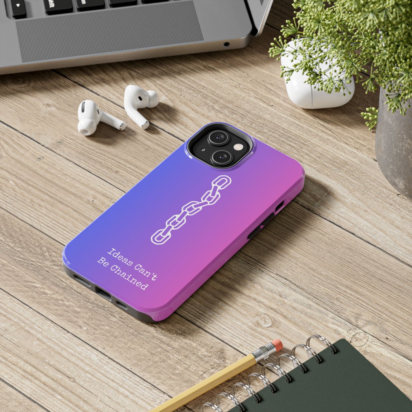 Inspirational, Motivational - Ideas Can't Be Chained Phone Cases