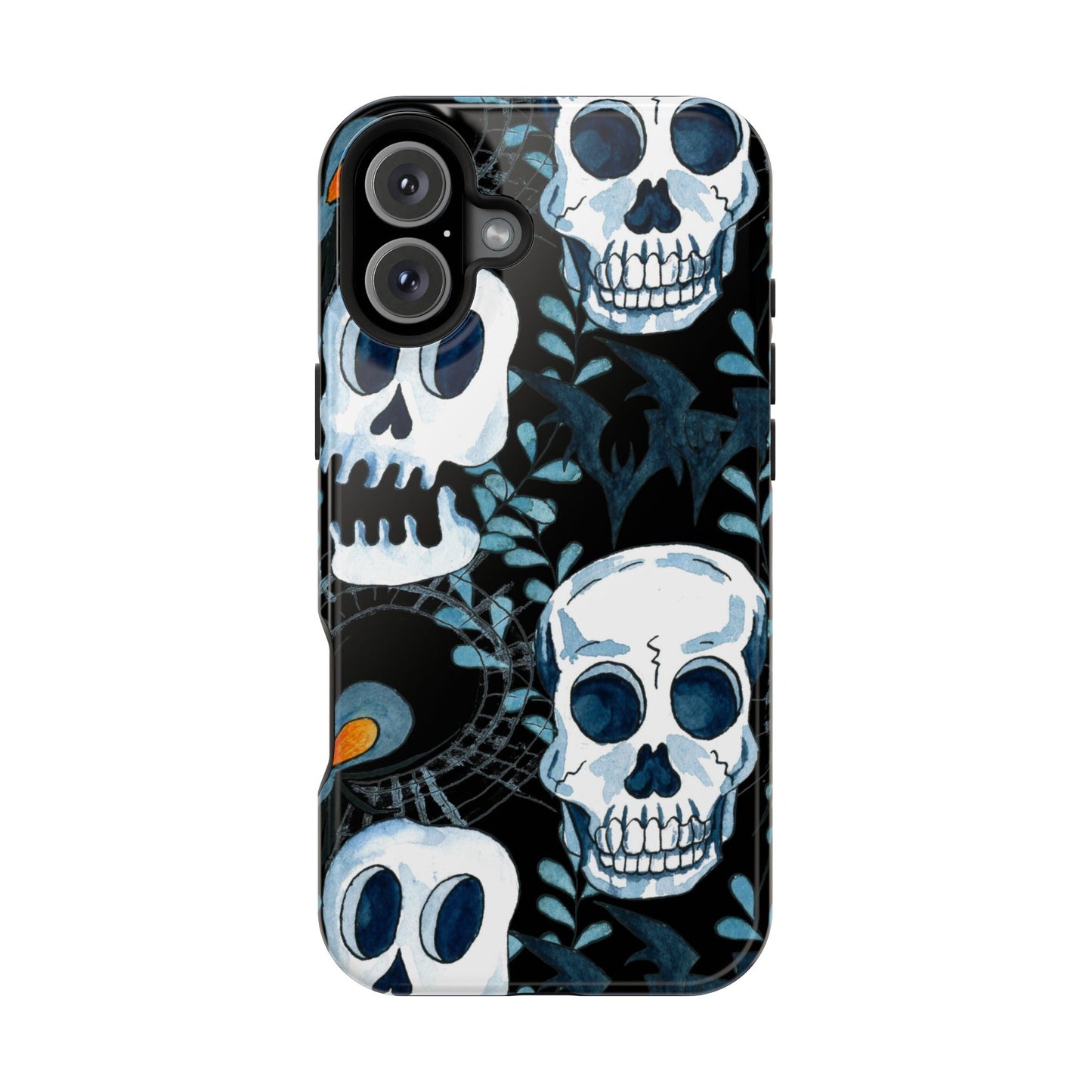 Phone Case - Skull Magnetic Impact-Resistant Case - Halloween - FREE Shipping for Iphone
