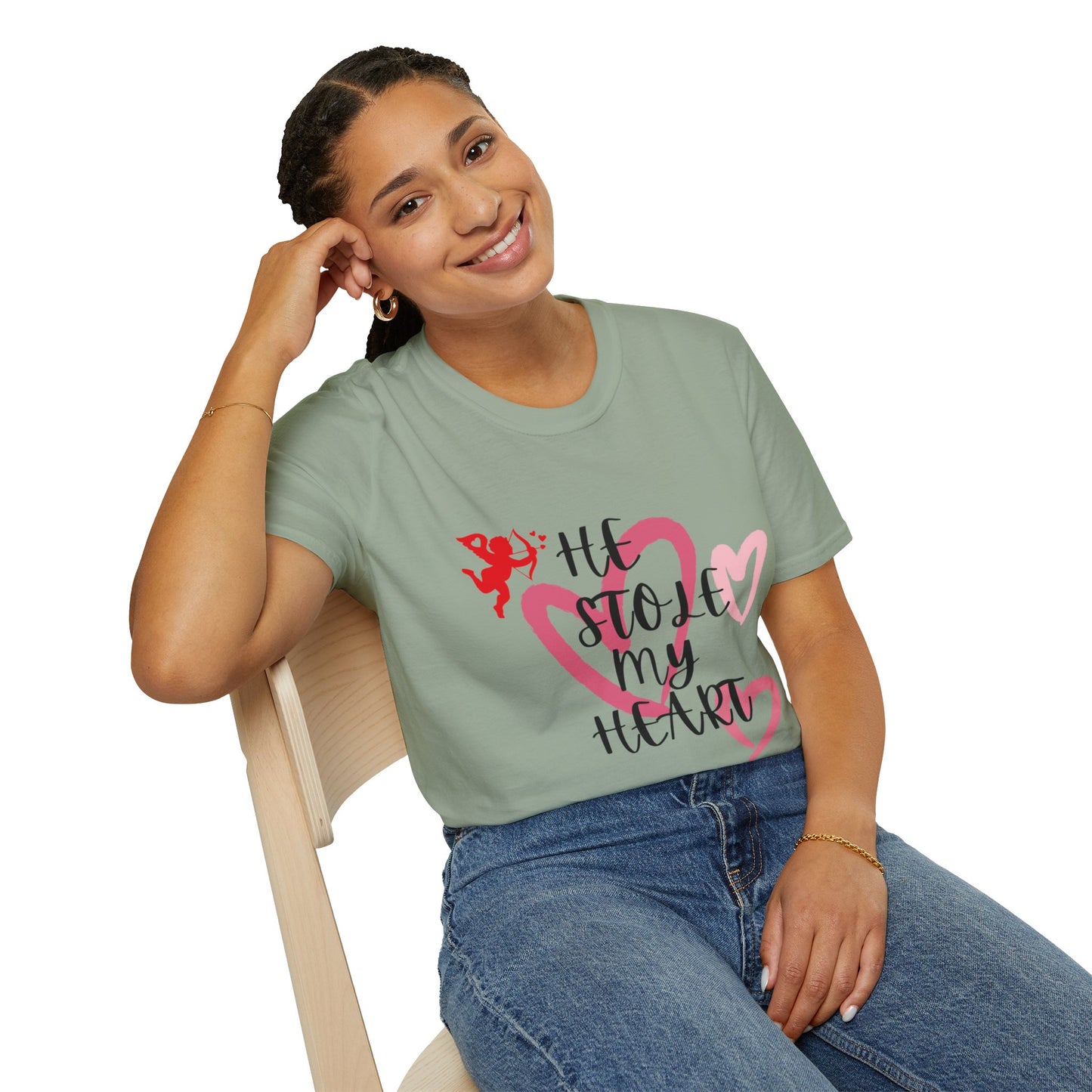 He Stole My Heart Unisex T-Shirt - Cute Valentine’s Day Couple Shift