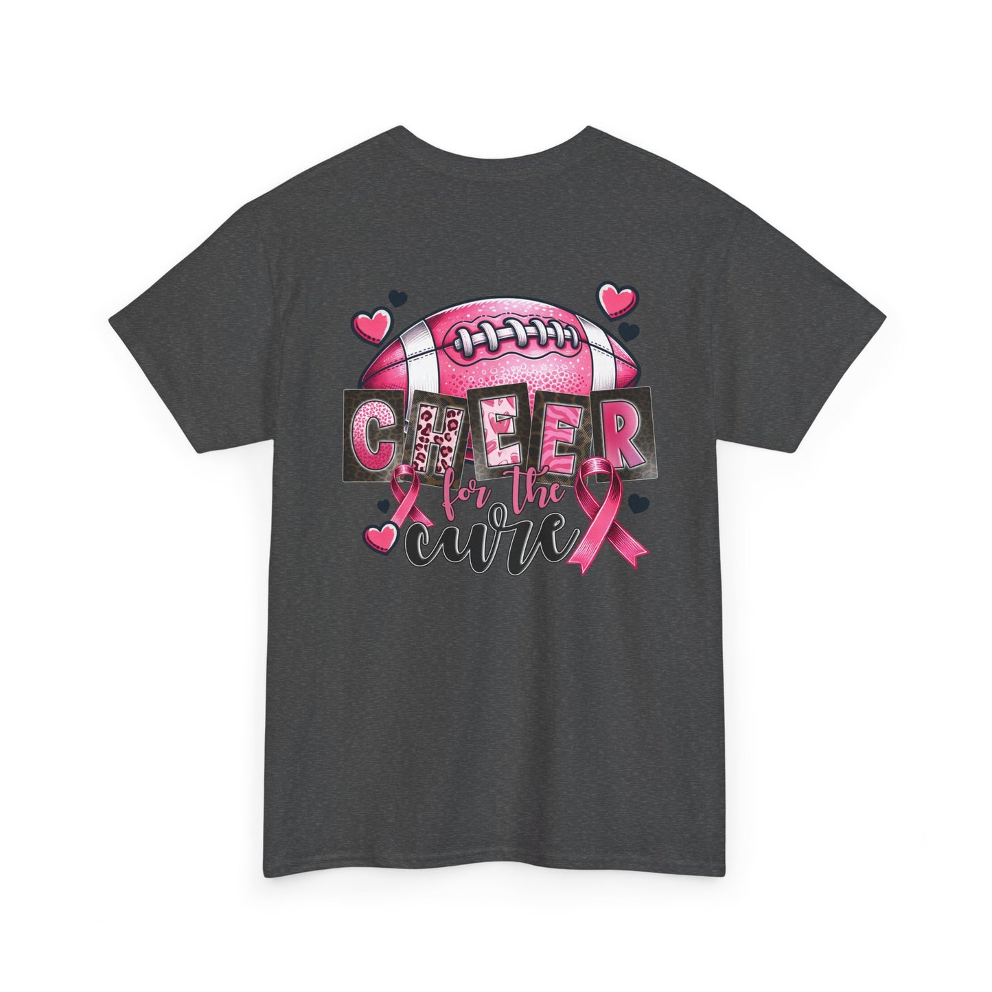 Breast Cancer Awareness Tee - "Cheer for the cure" Unisex Cotton Shirt