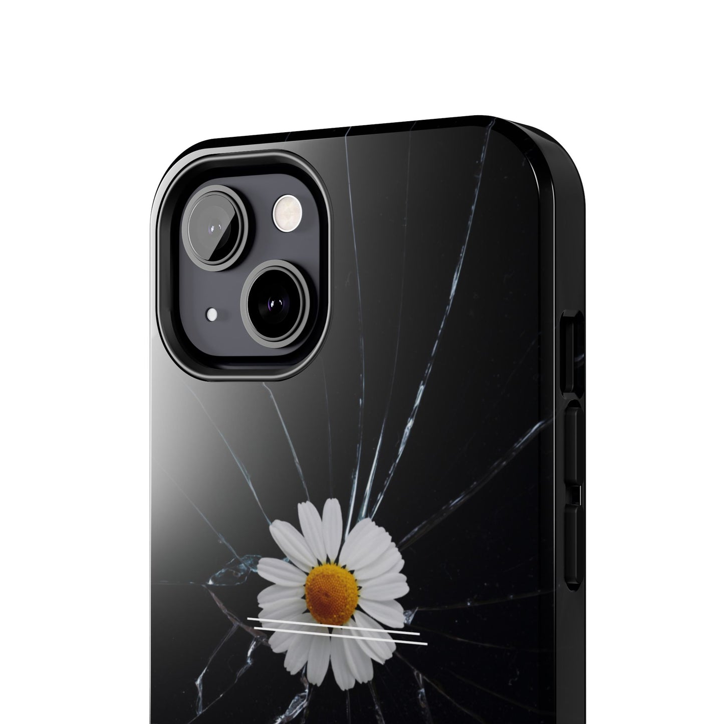 Flawed But Still Worthy Phone Case - Tough Cases, Inspirational Gift, Floral Design, Self-Love