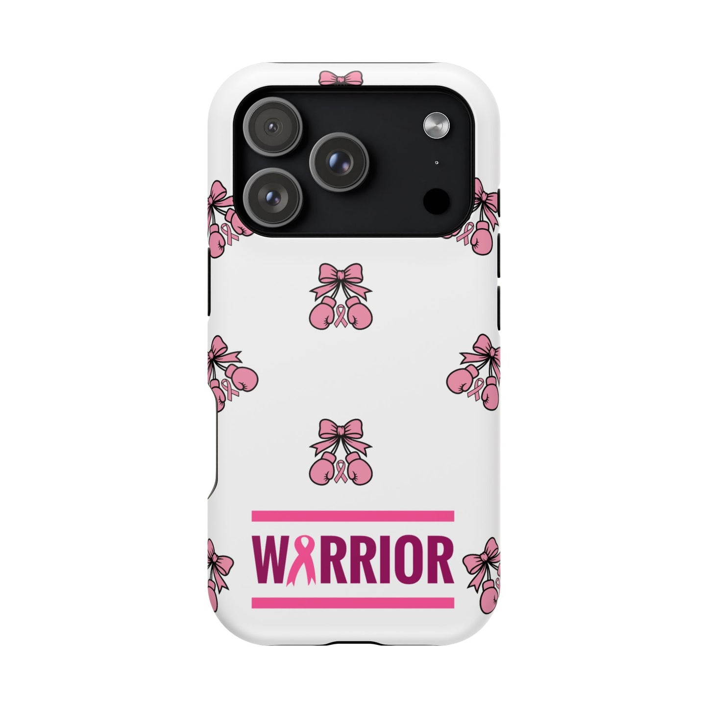 Warrior Bow Pink Magnetic Phone Case, Support Breast Cancer Awareness, Gift for Cancer Fighters for Iphone