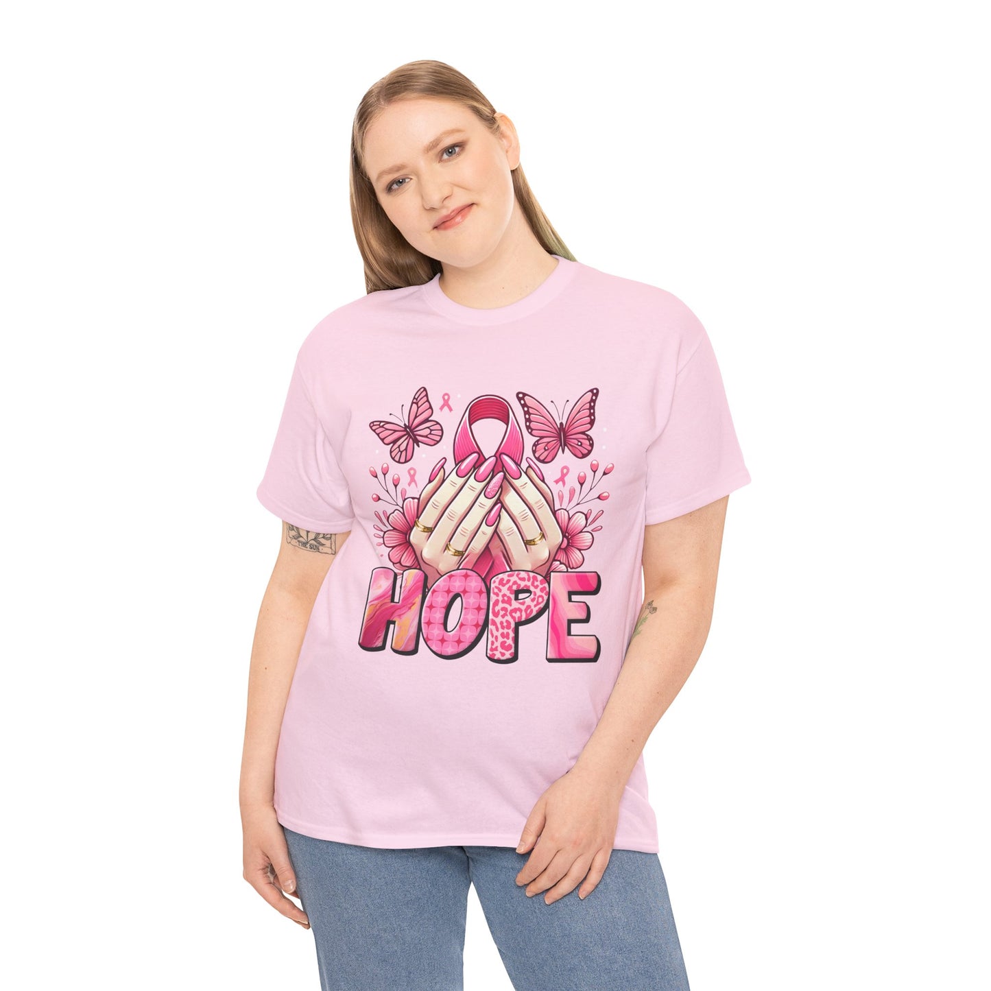 Hopeful Butterflies Unisex Heavy Cotton Tee
