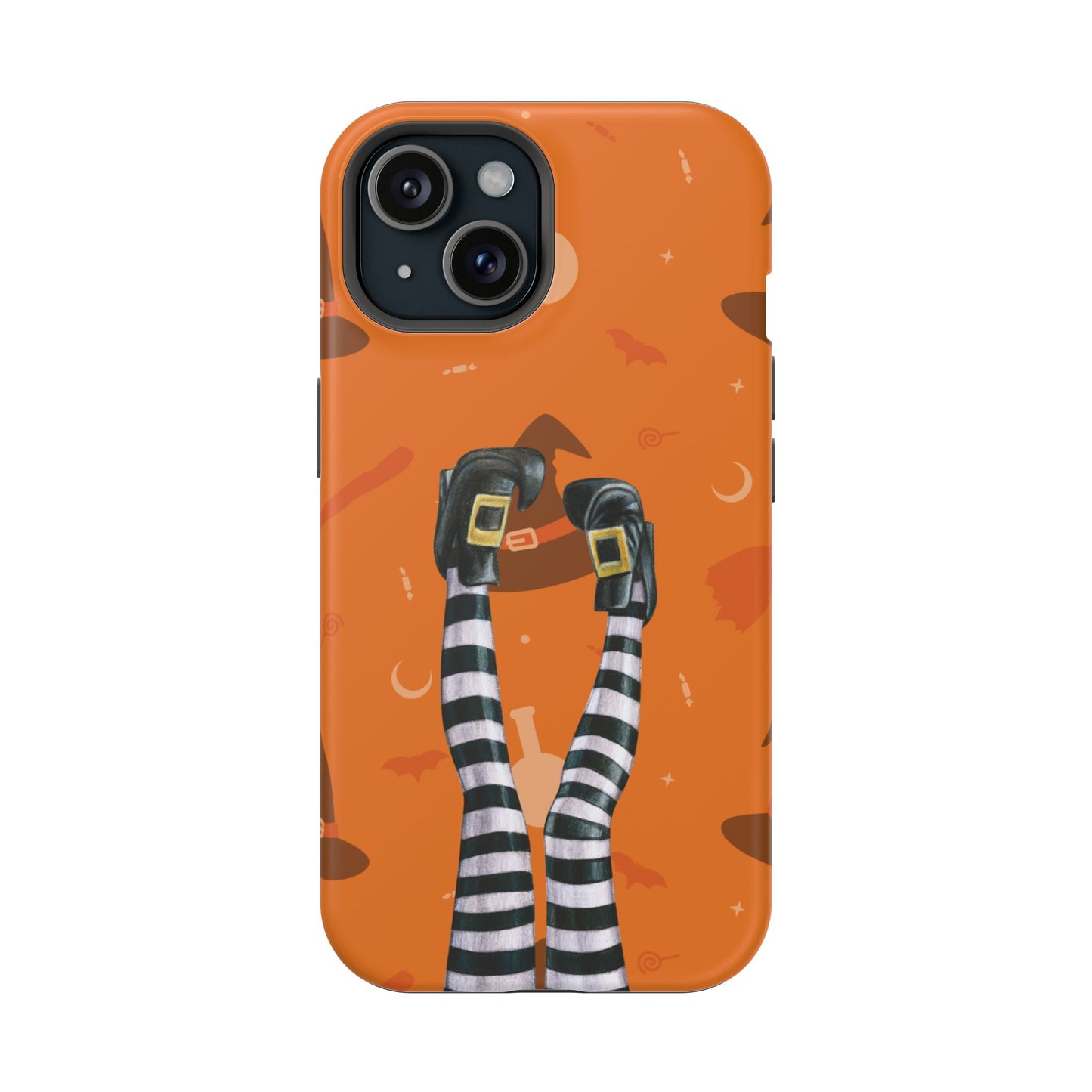 Halloween Magnetic Phone Case, Spooky Design, Witch Legs for Iphone