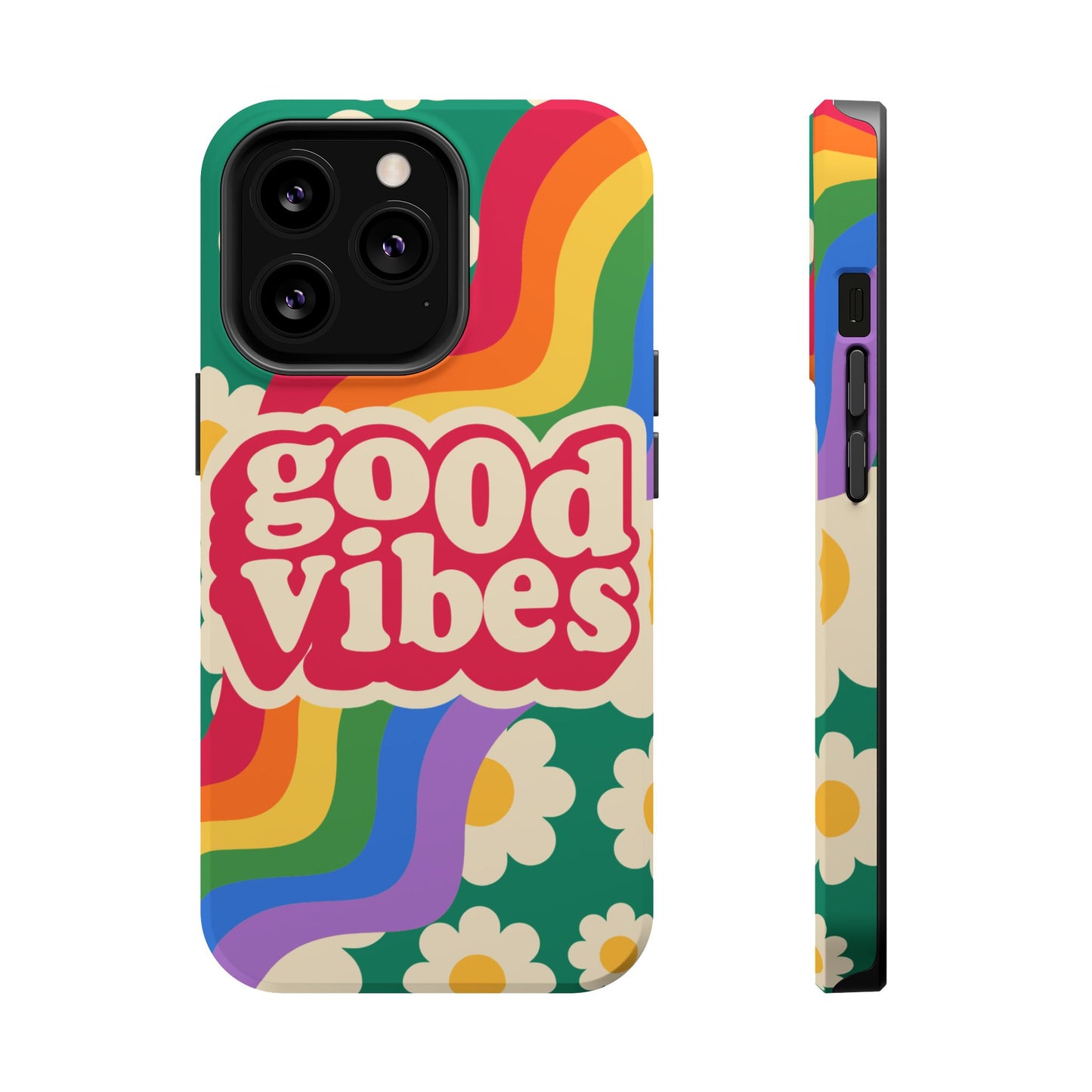 Good Vibes MAGNETIC Tough Phone Cases, Colorful, Cheerful Phone Protection, Gifts for Friends