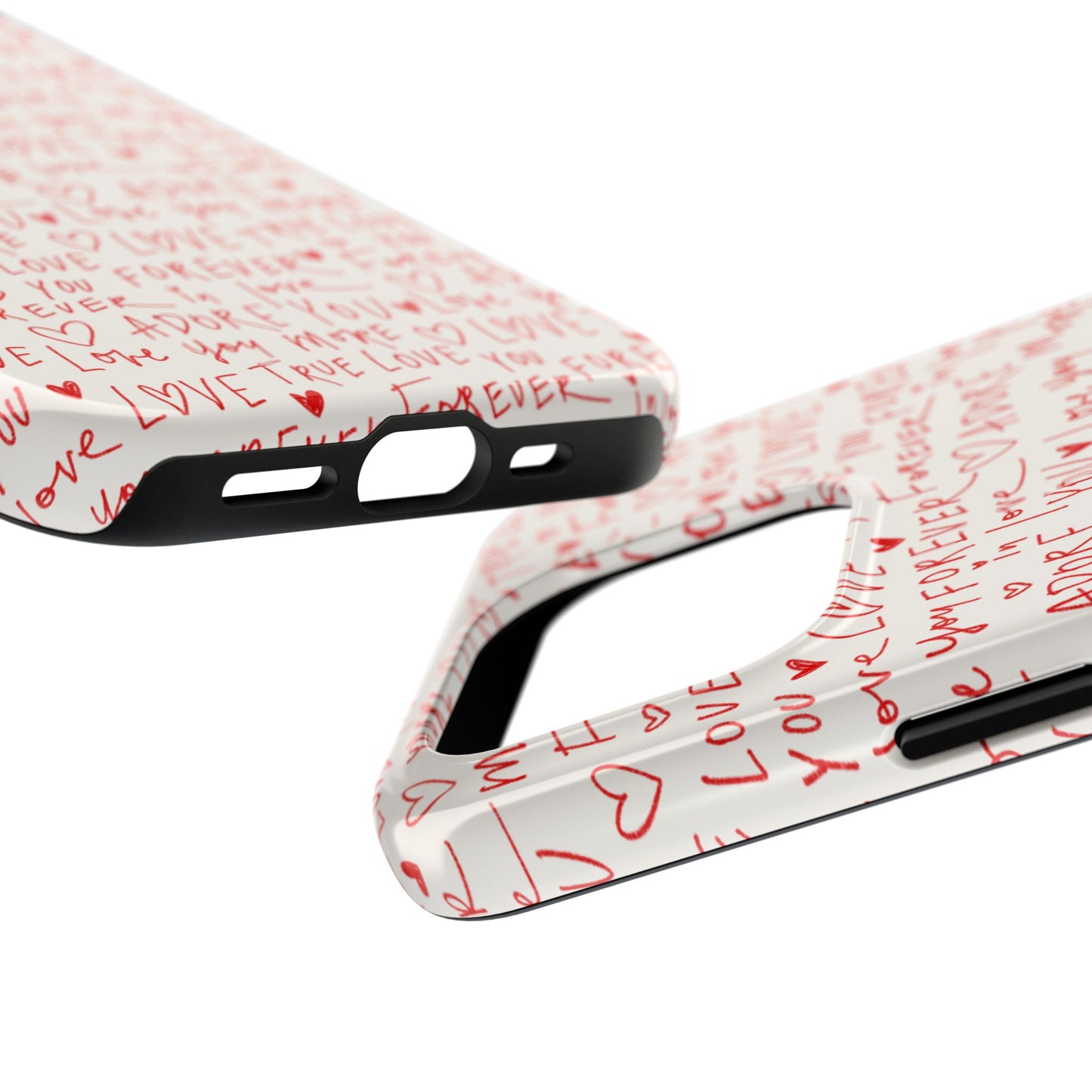 Love Hearts Tough Case for iPhone, Cute Heart Design, Adore You Case, True Love Protection