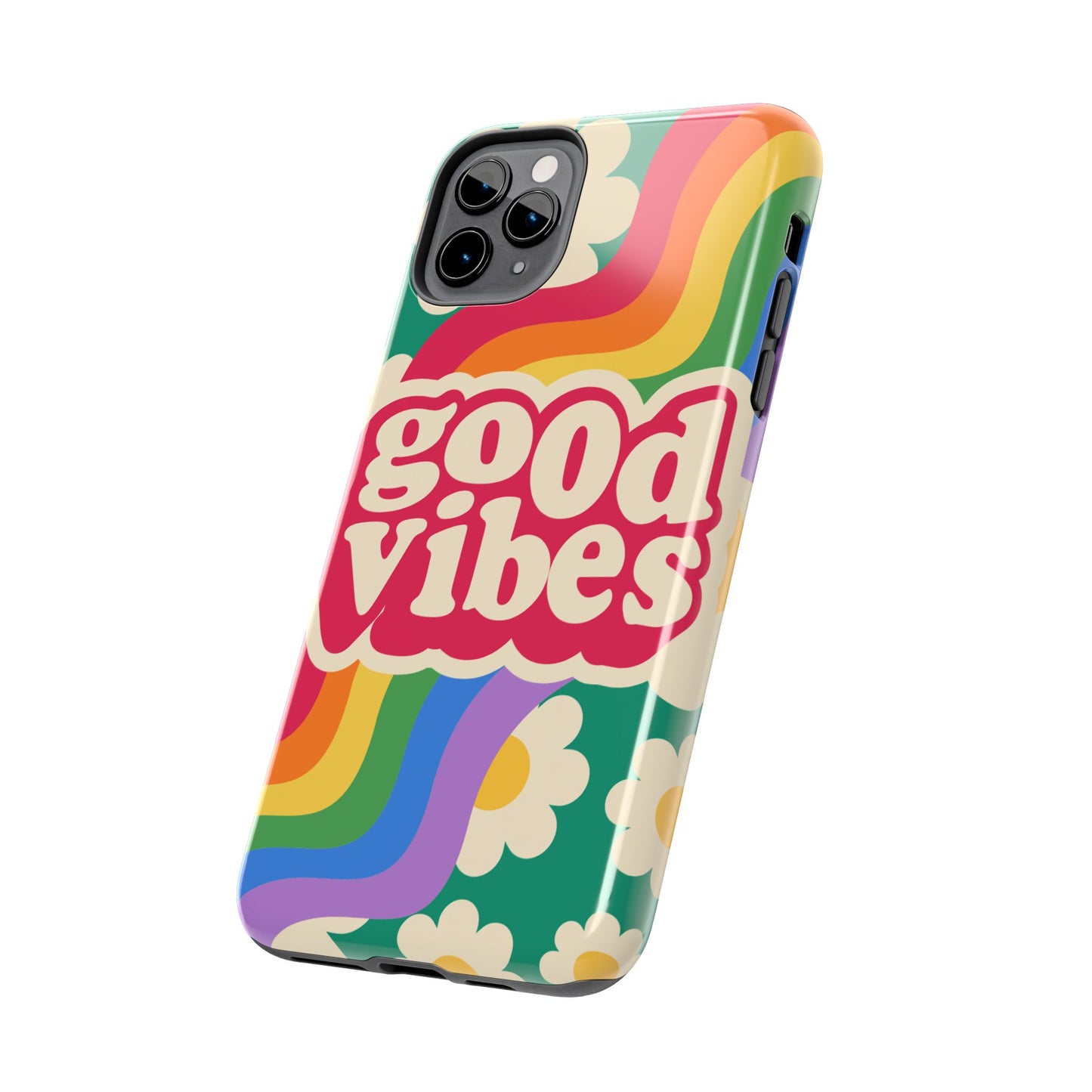 Good Vibes Tough Phone Cases, Colorful, Cheerful Phone Protection, Gifts for Friends