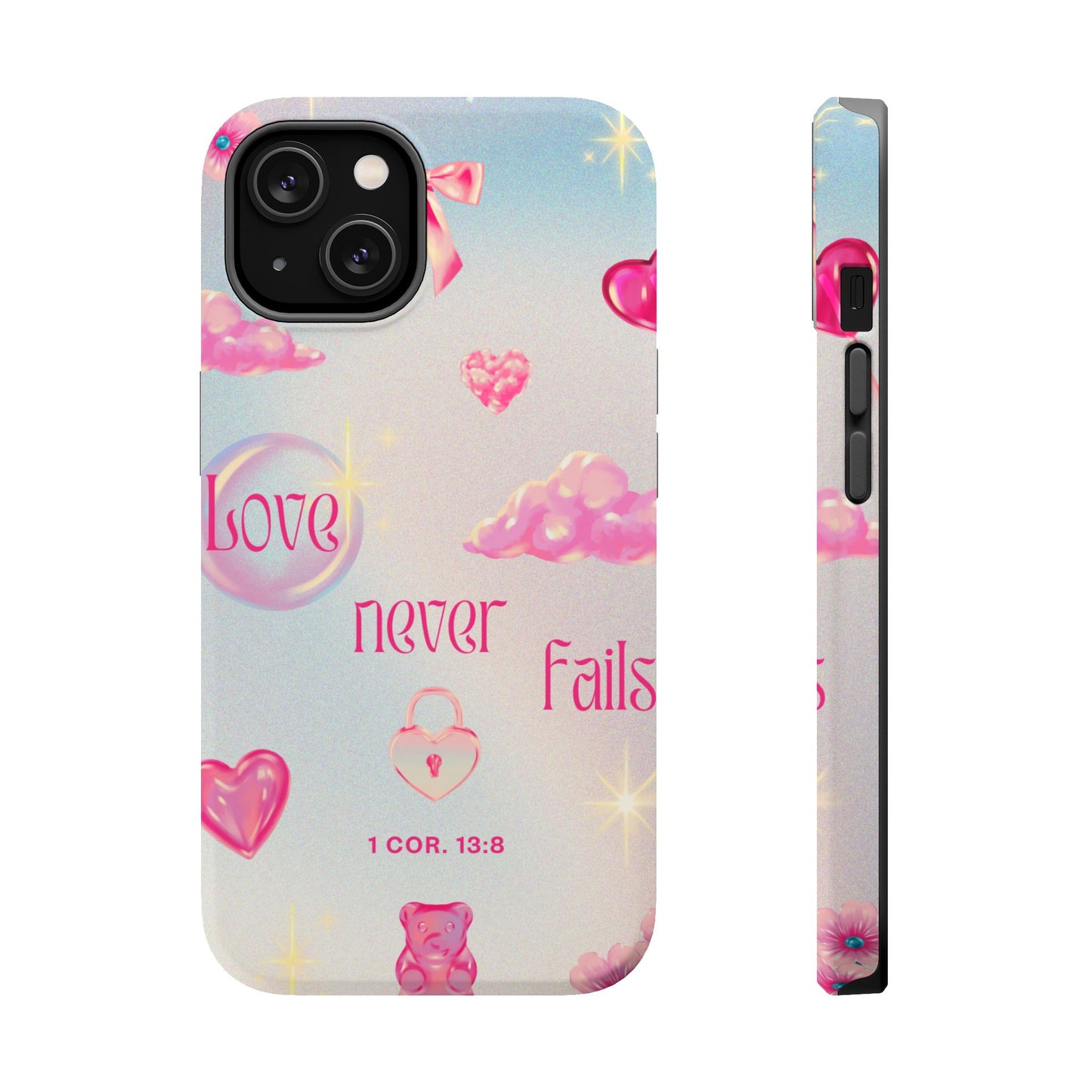 Love Never Fails Bible Verse Tough MAGNETIC Phone Case