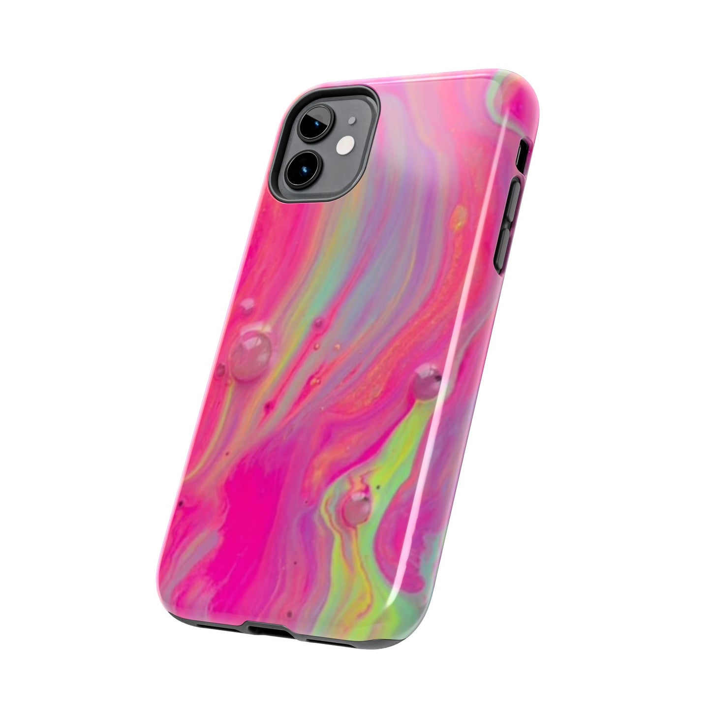 Colorful Swirl Futuristic Tough Phone Case, Stylish Durable Cover for Iphone