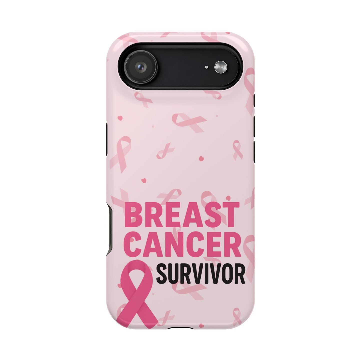 Breast Cancer Survivor Magnetic Phone Case, Impact-Resistant, Pink Ribbon for Iphone