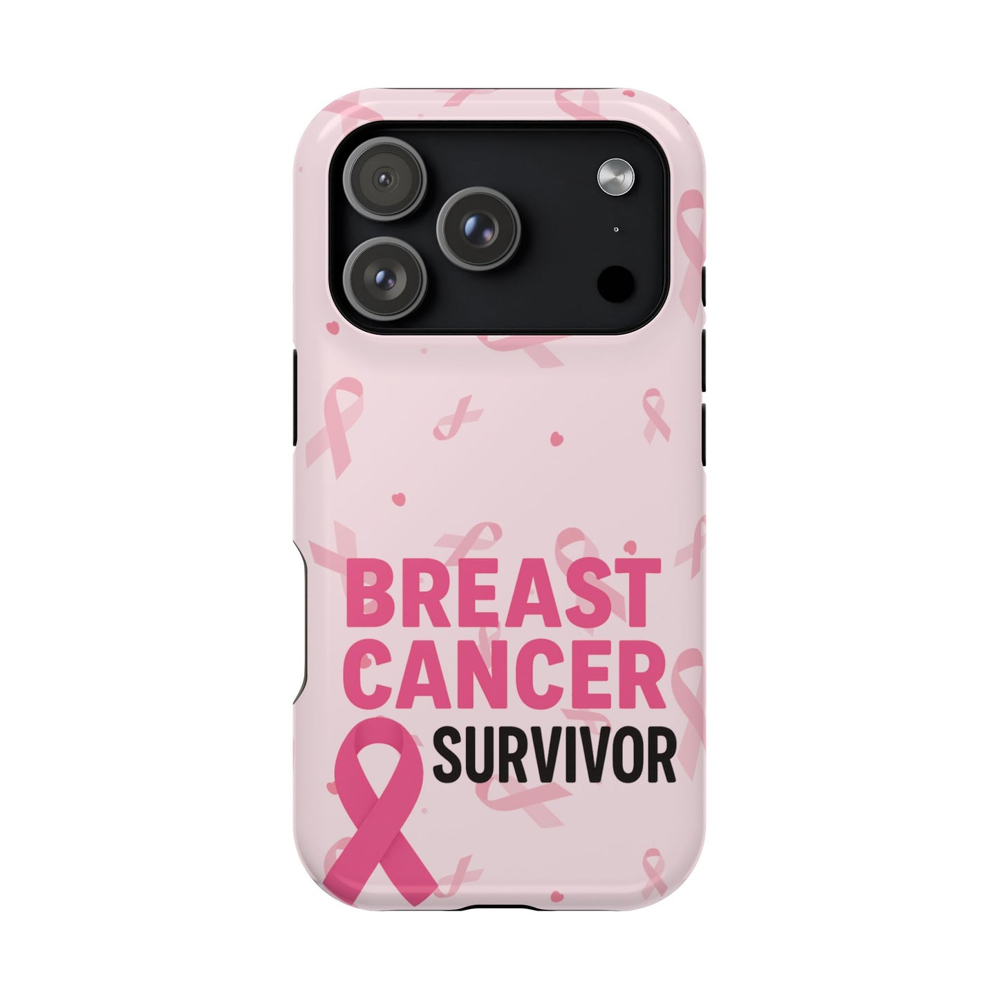 Breast Cancer Survivor Magnetic Phone Case, Impact-Resistant, Pink Ribbon for Iphone