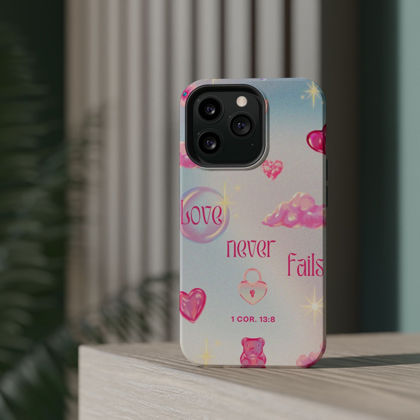 Love Never Fails Bible Verse Tough MAGNETIC Phone Case