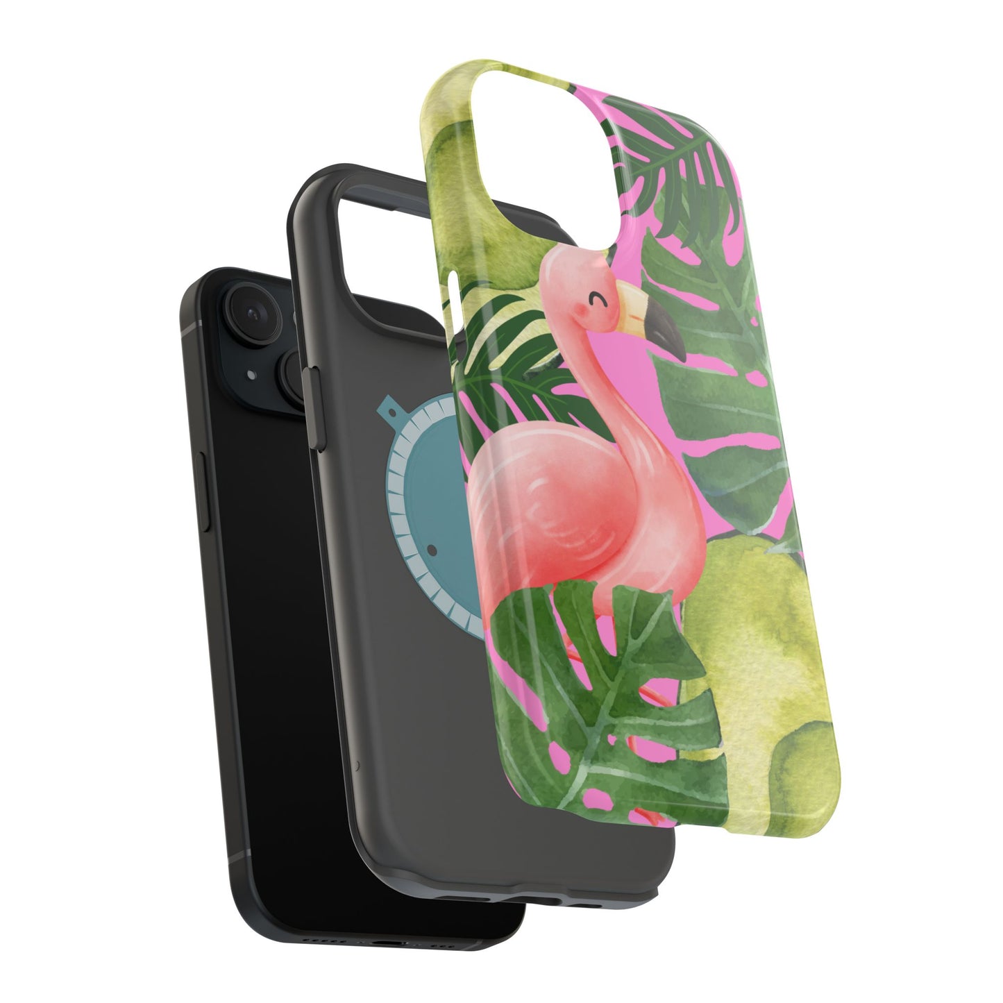 Tropical Flamingo, Cute, Summer Vibes MAGNETIC Tough Phone Case