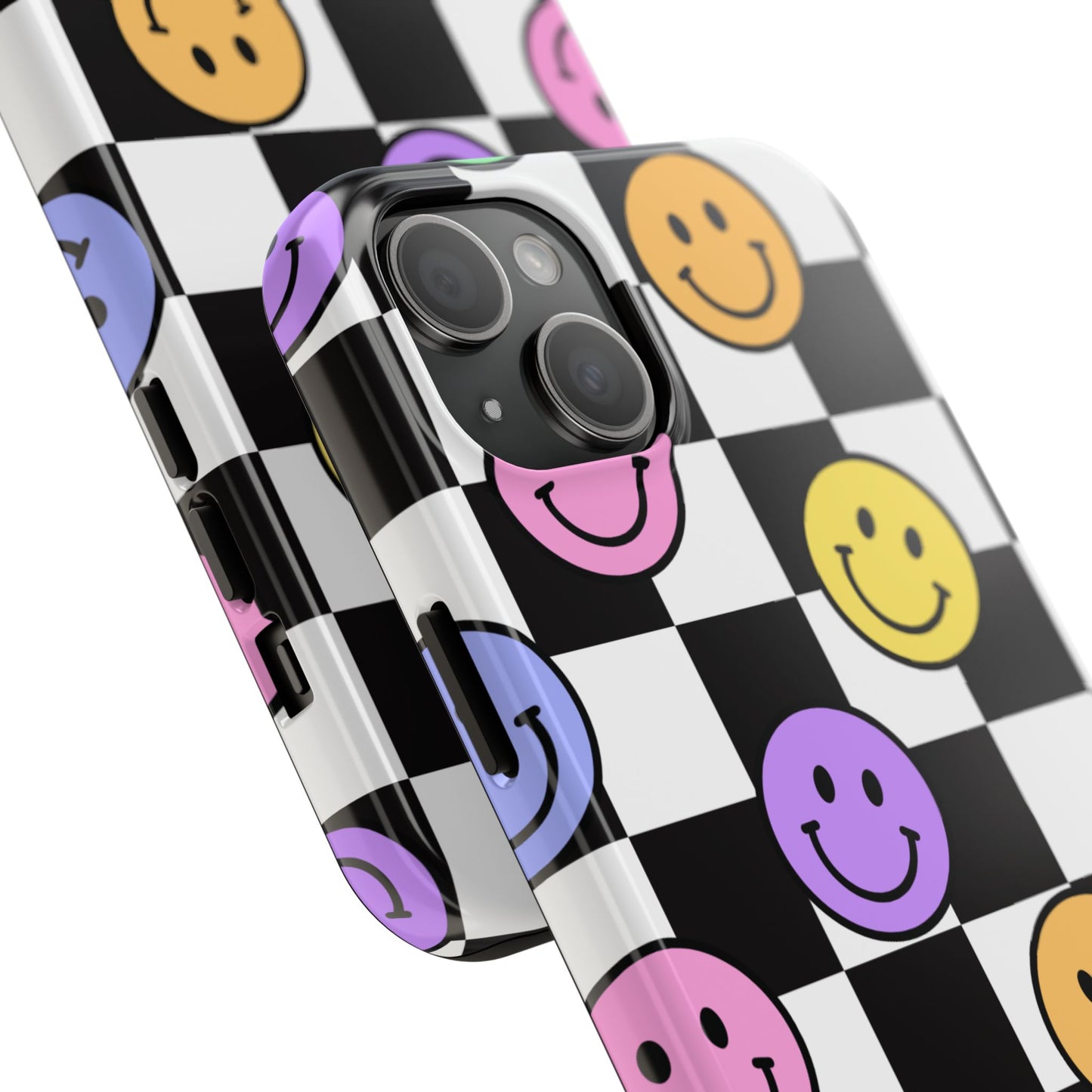 Colorful Smiley Face Phone Case, Durable Phone Cover, Fun Tech Accessories, Great for Gifts, Birthday, Holiday