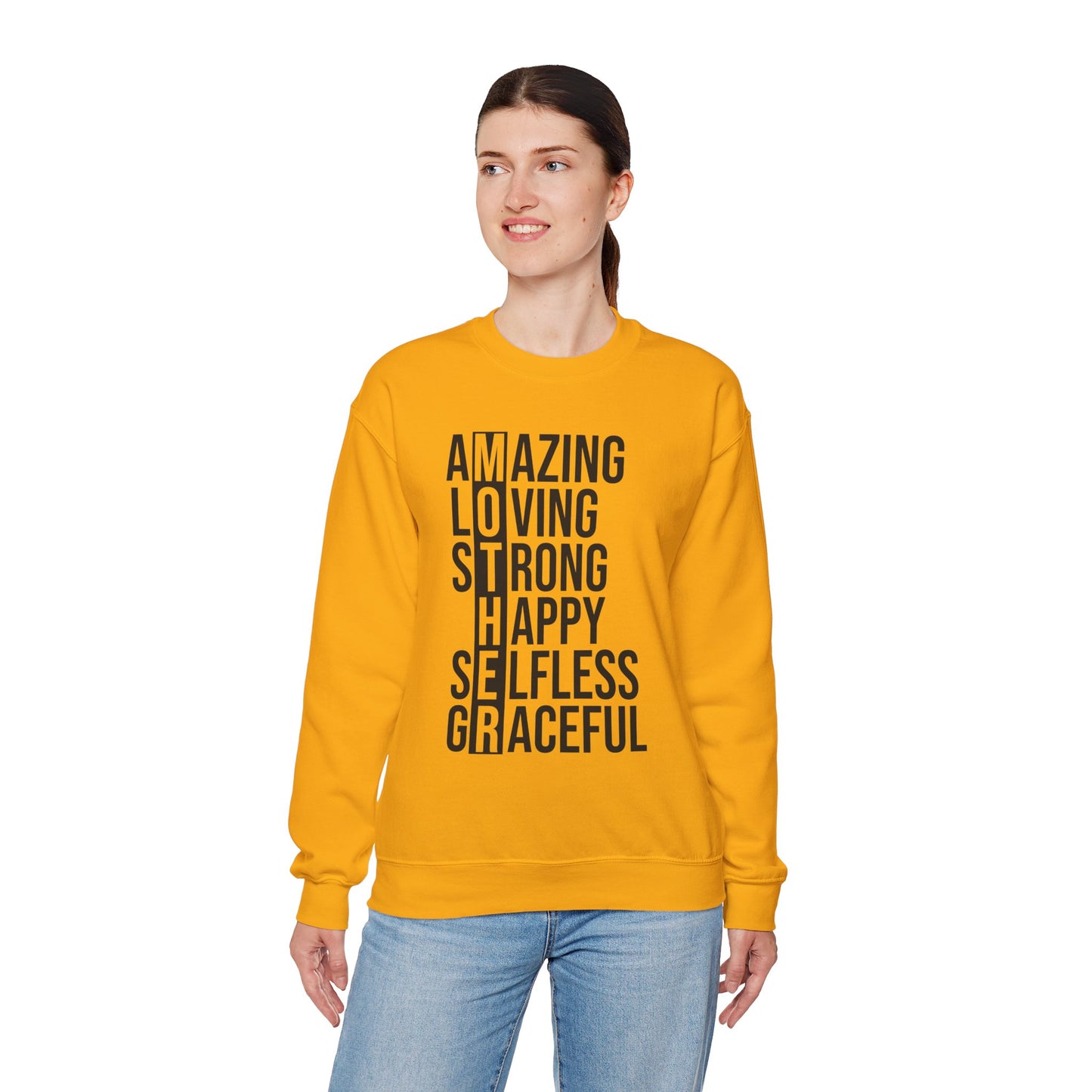 Inspirational Unisex Sweatshirt - Amazing Loving Strong Happy Selfless Graceful MOTHER