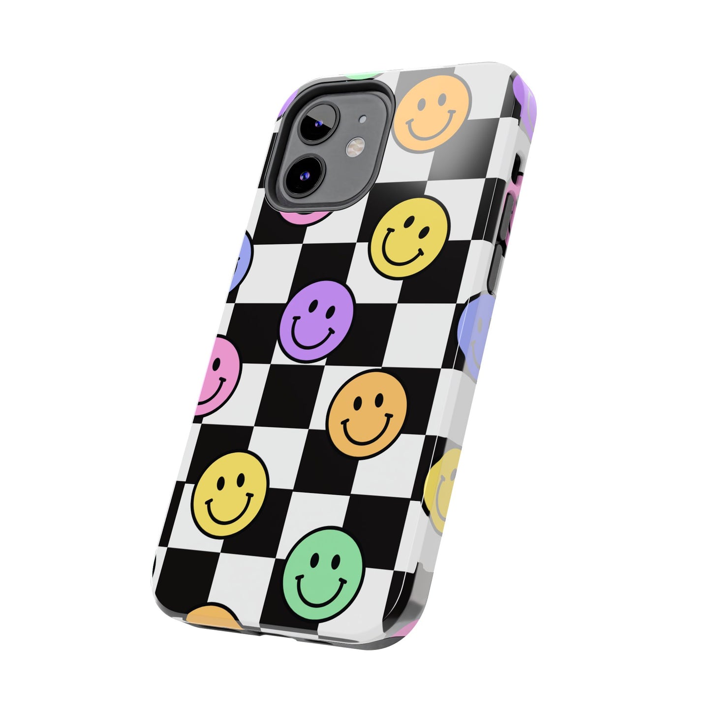 Colorful Smiley Face Phone Case, Durable Phone Cover, Fun Tech Accessories, Great for Gifts, Birthday, Holiday