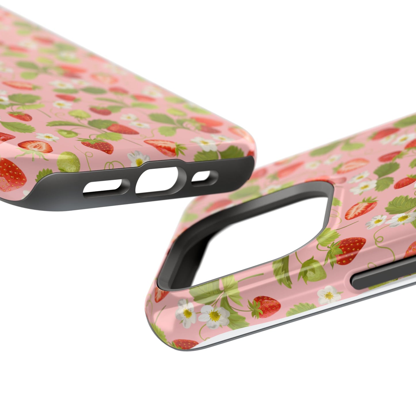 Strawberry Pattern Magnetic Phone Case, Fruit Lover’s Accessory, Cute Gift, Summer Vibe, Phone Protection