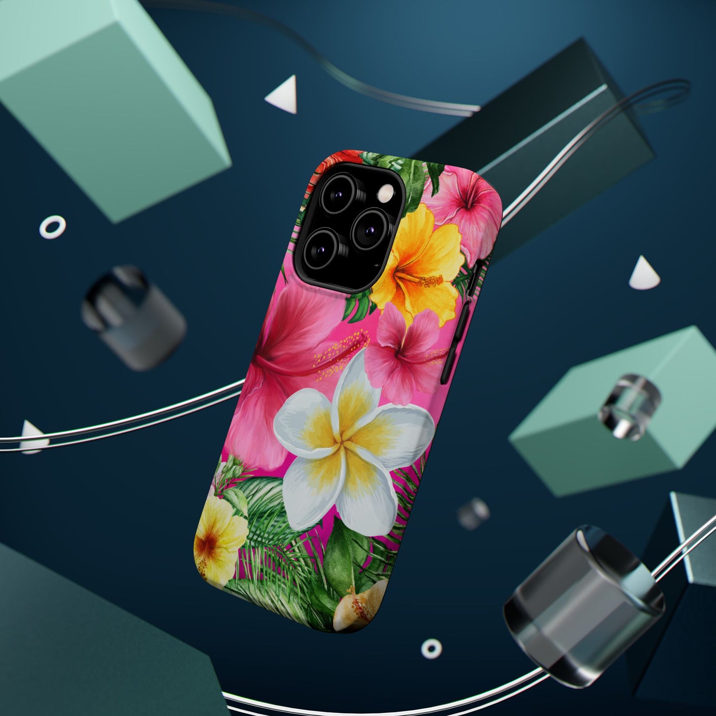 Tropical Floral MAGNETIC Phone Case - Tough, Durable, Chic Protection, Summer Vibes, Gift for Her