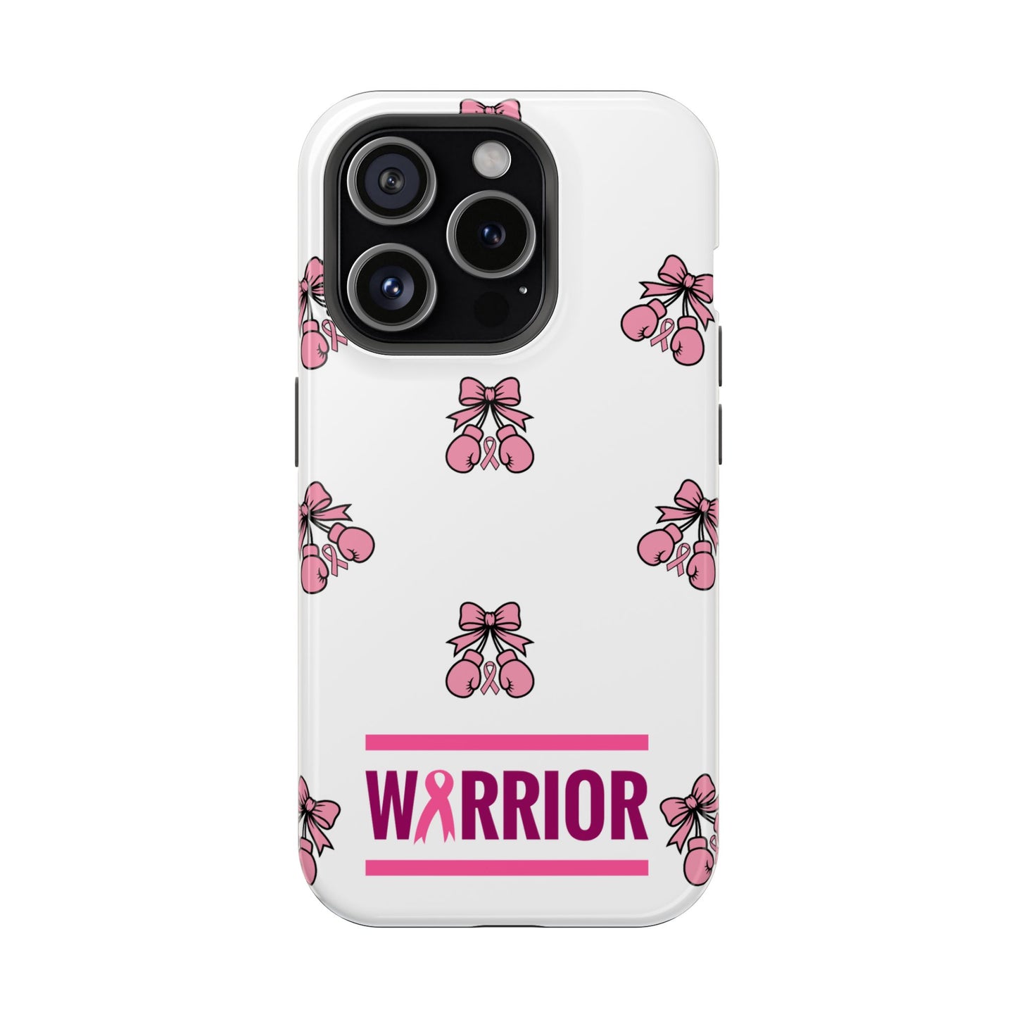 Warrior Bow Pink Magnetic Phone Case, Support Breast Cancer Awareness, Gift for Cancer Fighters for Iphone