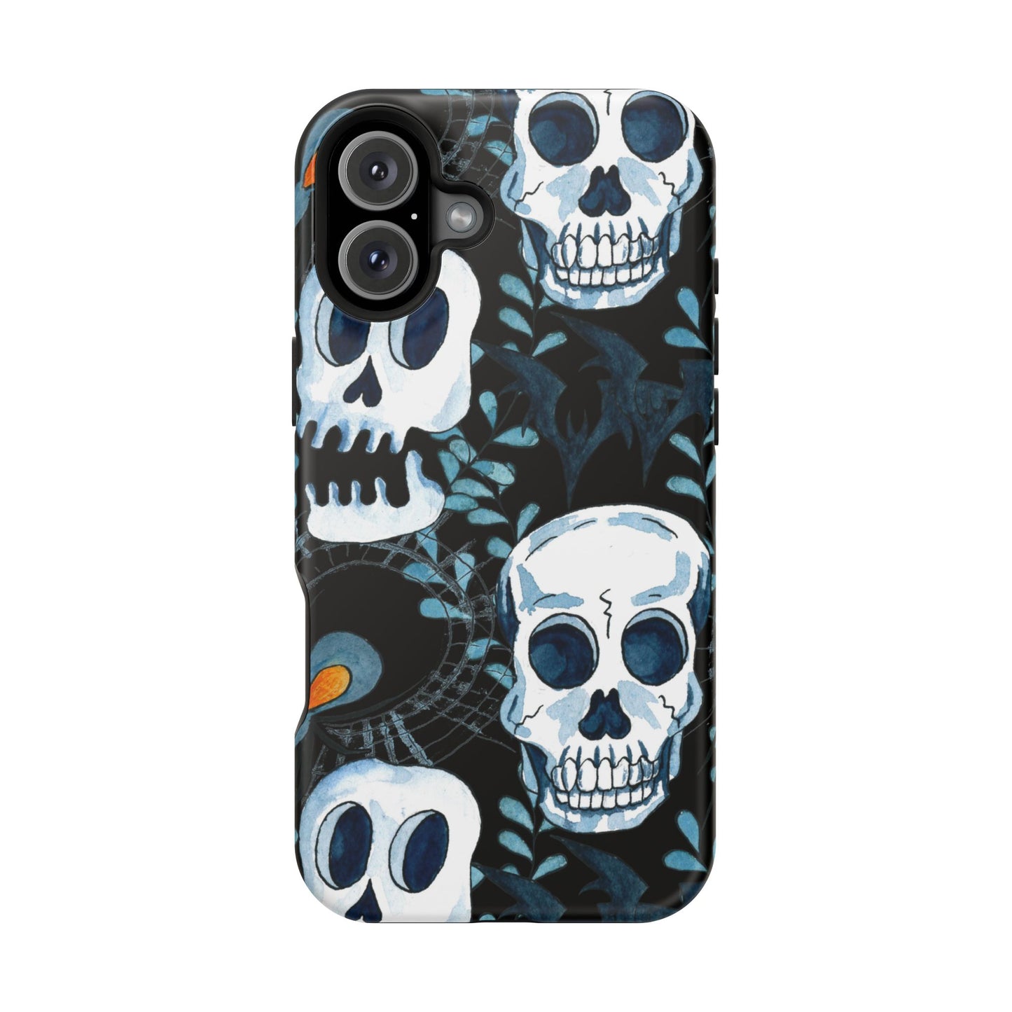 Phone Case - Skull Magnetic Impact-Resistant Case - Halloween - FREE Shipping for Iphone
