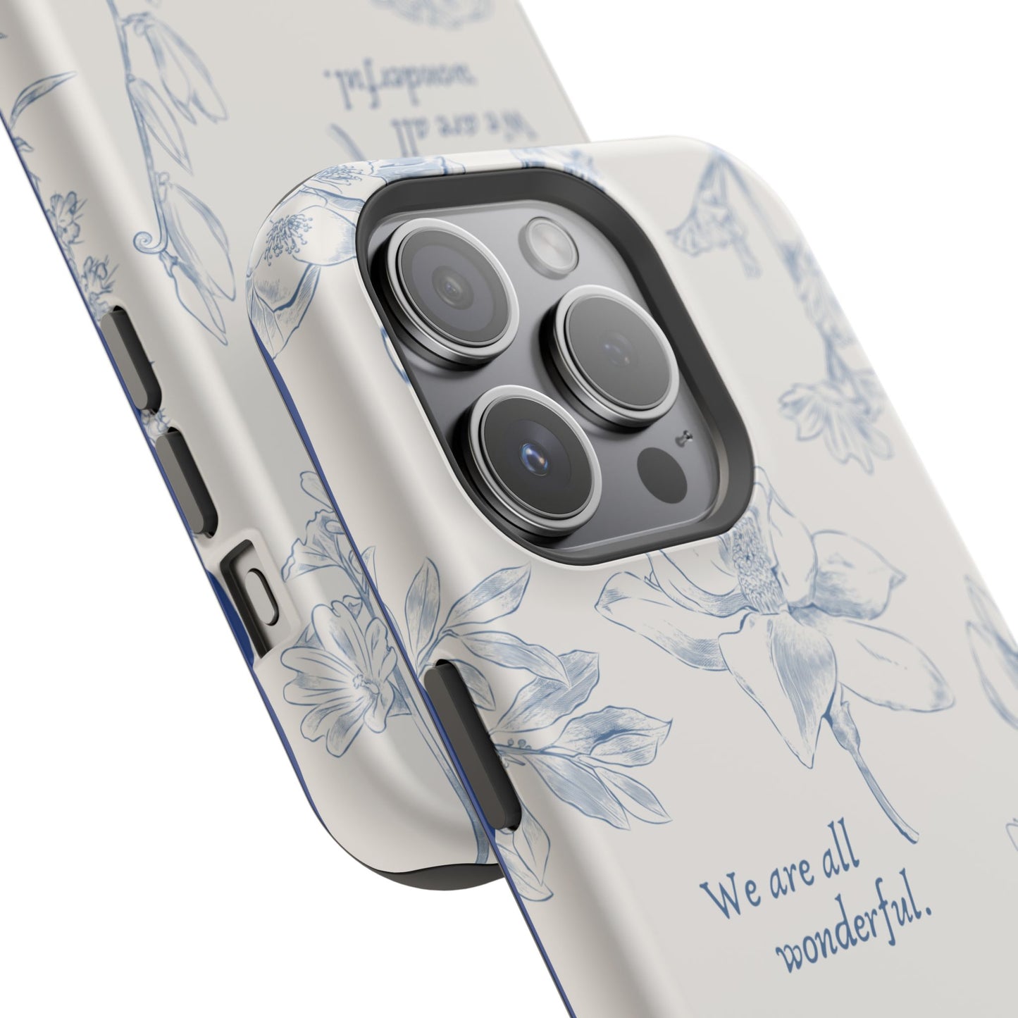 We are all wonderful- Inspirational Floral Design Tough MAGNETIC Phone Case