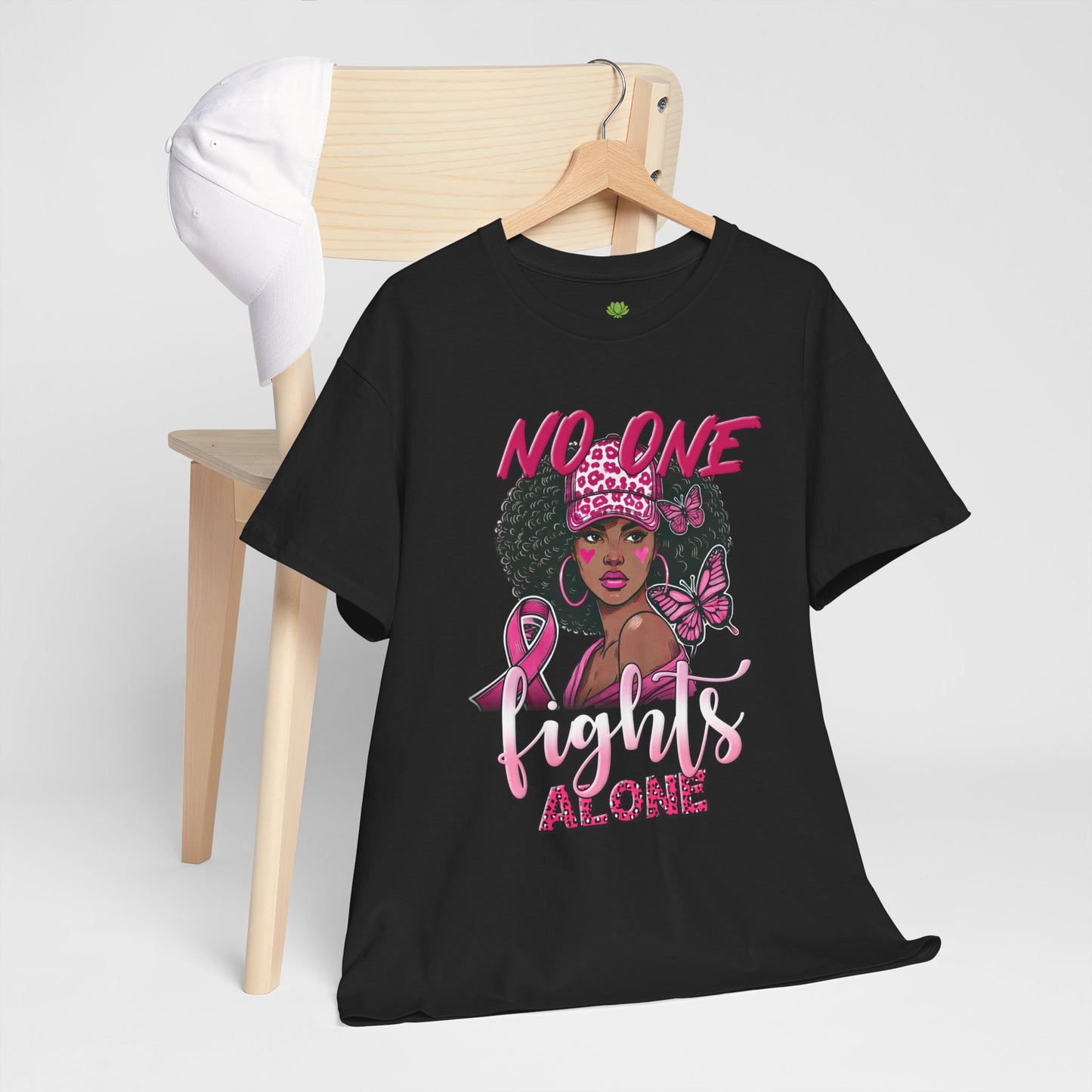 Empowerment Unisex Heavy Cotton Tee - "No One Fights Alone"