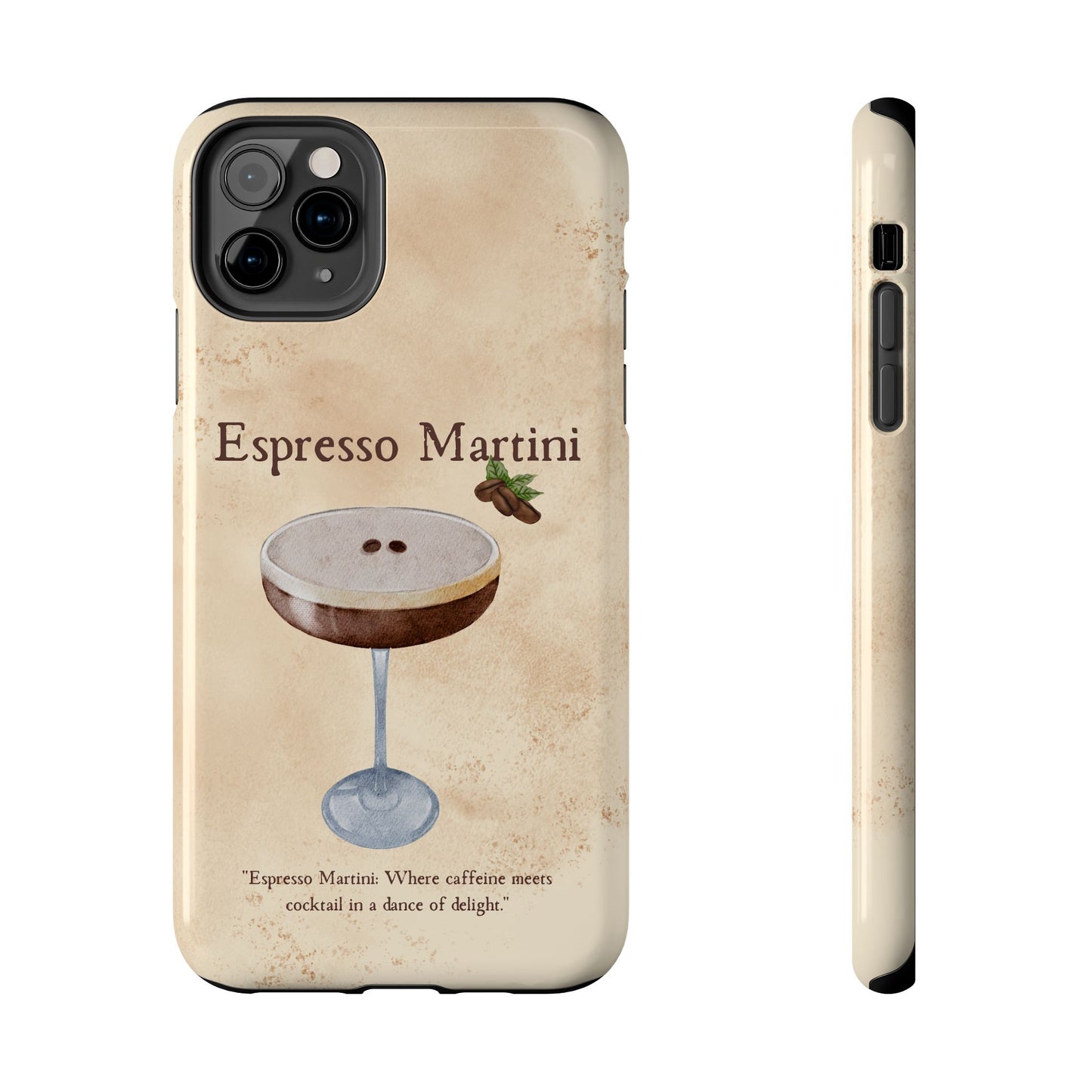 Espresso Martini Tough Phone Cases | Stylish Drink Design | Unique Gift for Cocktail Lovers | Perfect for Any Occasion