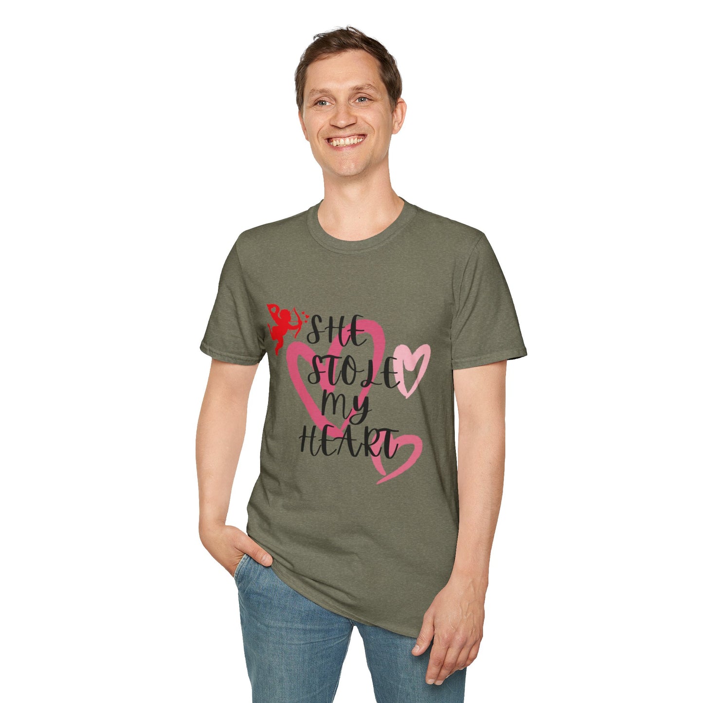 SHe Stole My Heart Unisex T-Shirt - Cute Valentine’s Day Couple Shift