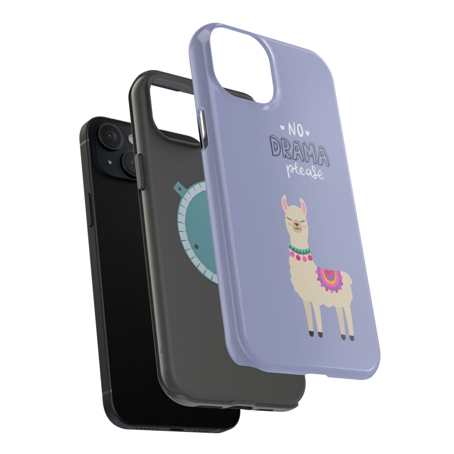 Cute Llama - No Drama MAGNETIC Tough Phone Case
