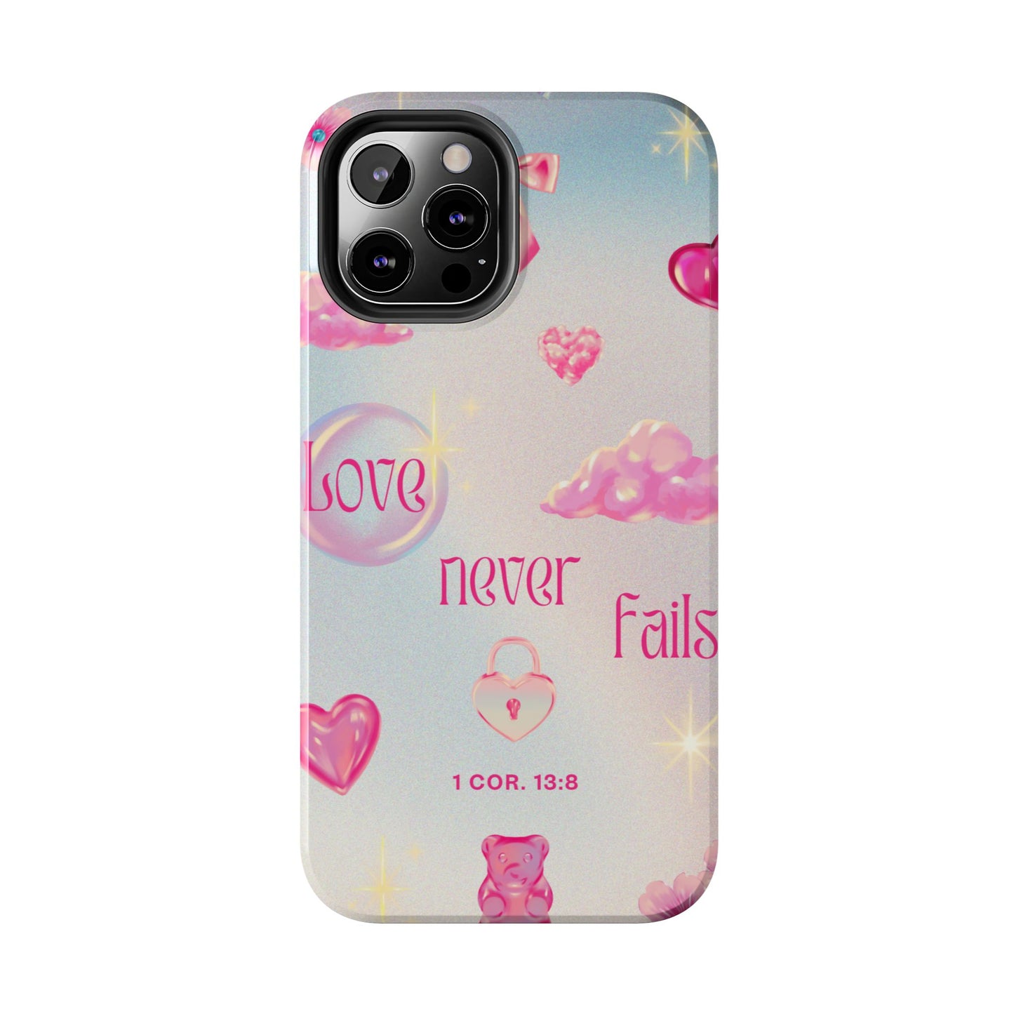 Love Never Fails Bible Verse Tough Phone Case