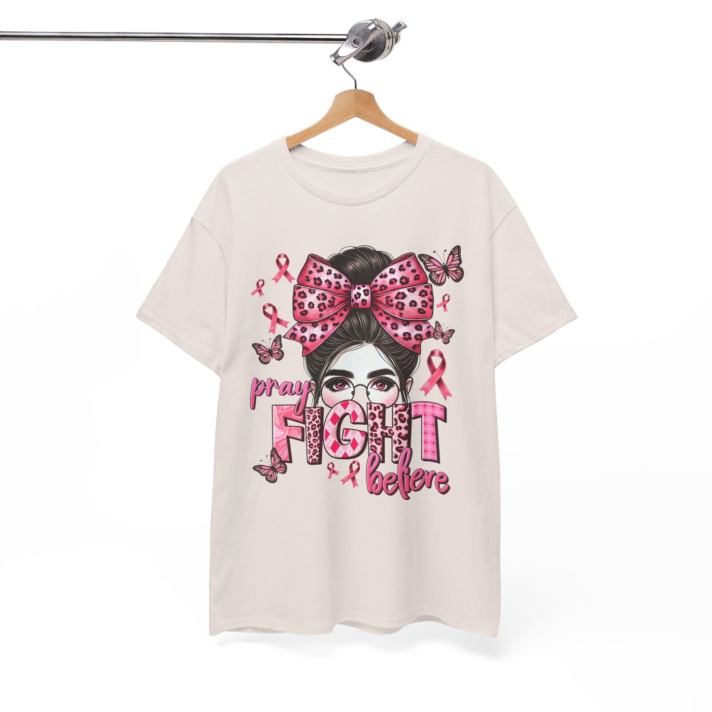 Pray Fight Believe Breast Cancer Awareness Tee