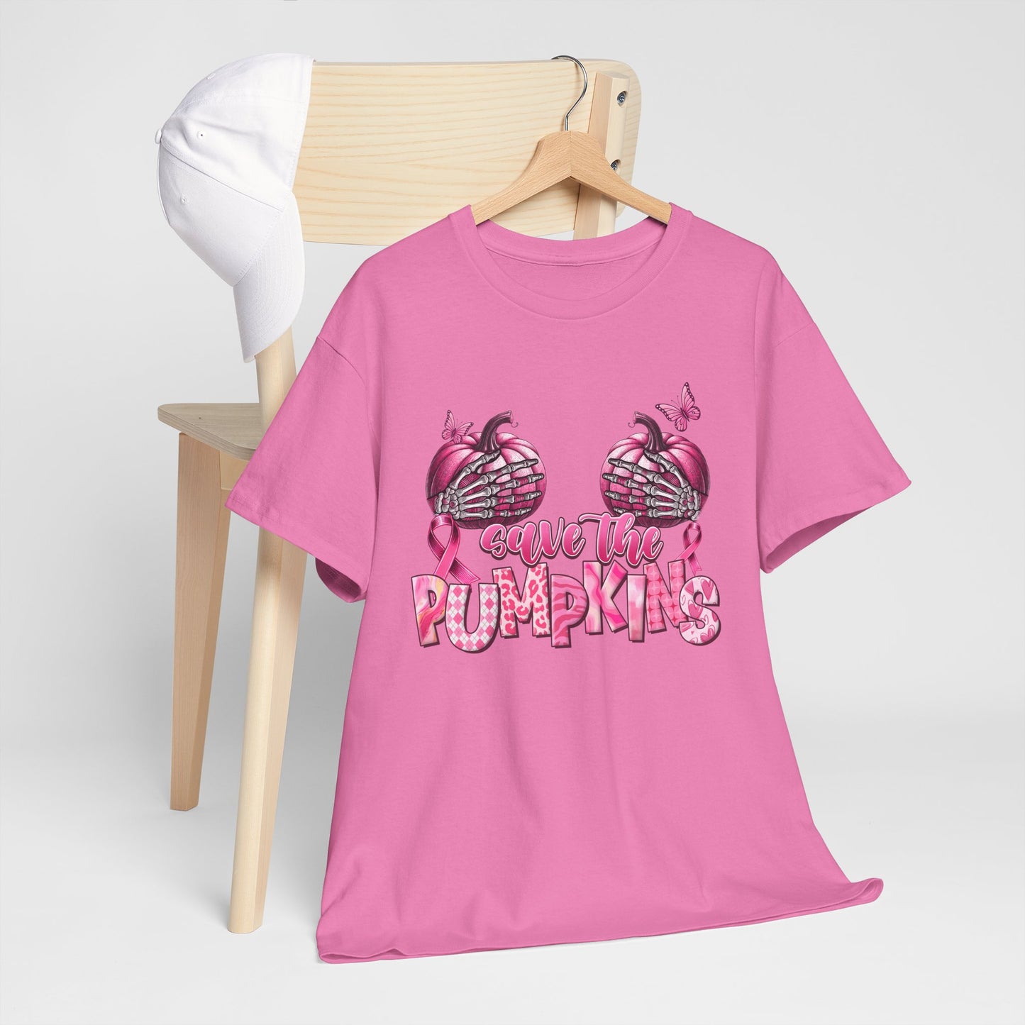 Save the Pumpkins Unisex Tee | Fall Fashion & Breast Cancer Awareness
