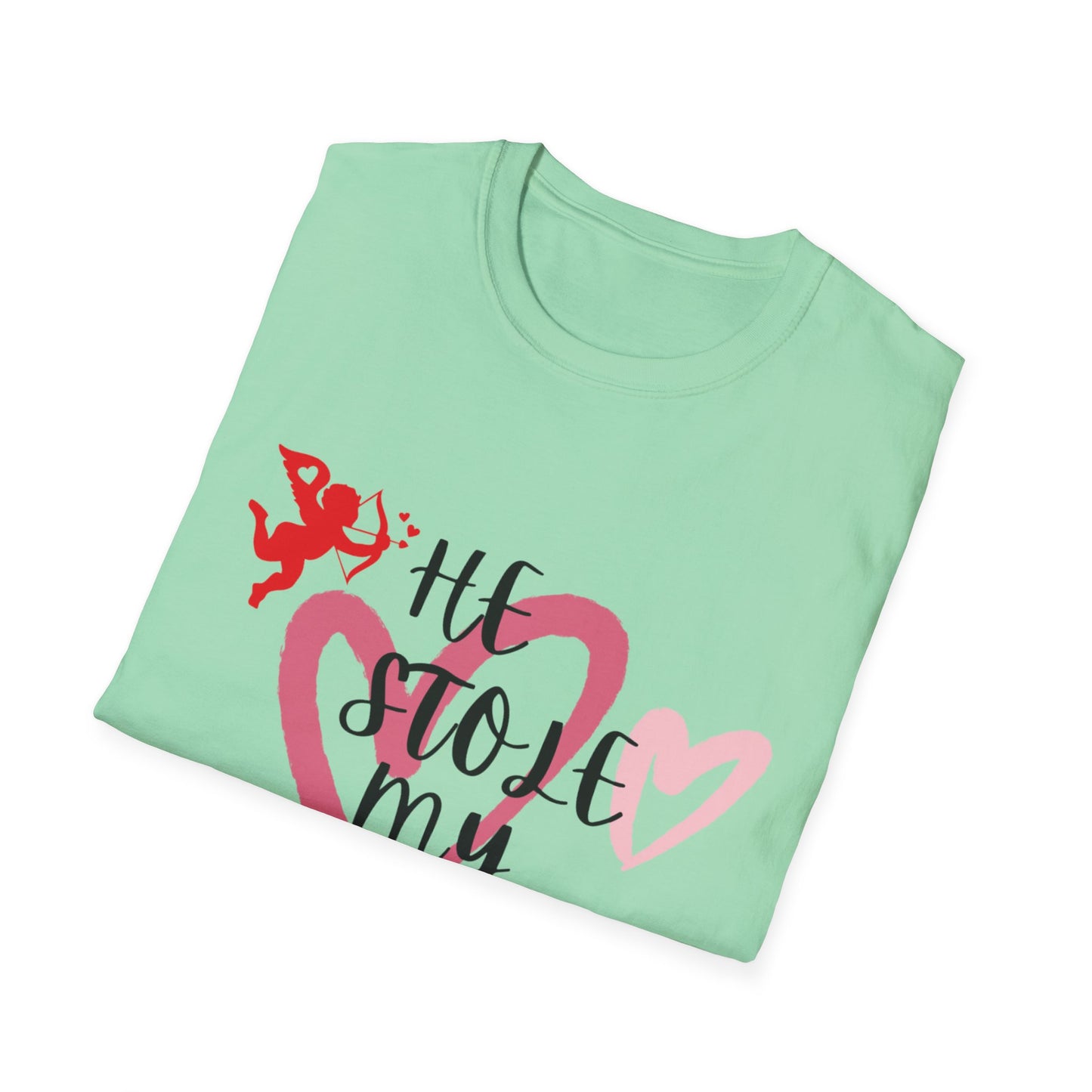 He Stole My Heart Unisex T-Shirt - Cute Valentine’s Day Couple Shift
