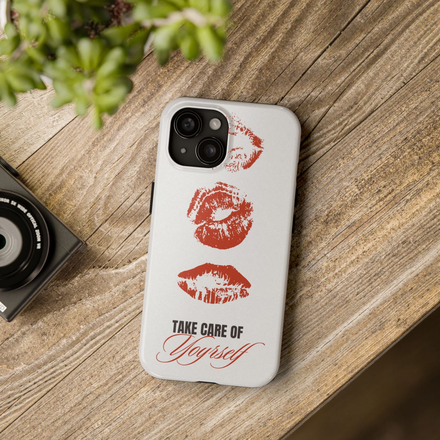 Kiss Print, Chic. Tough Phone Case