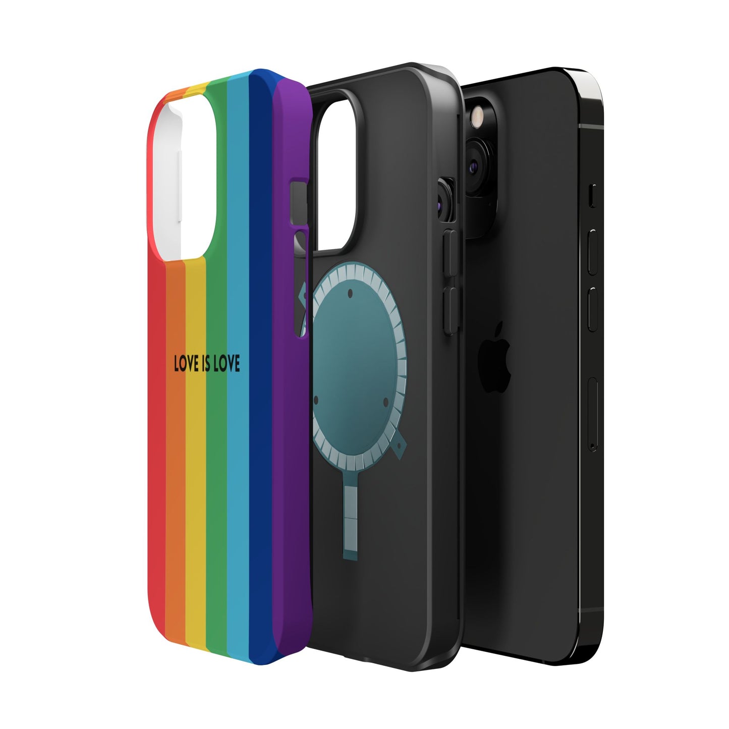 lOVE IS LOVE- Rainbow, LGBTQ+ Pride MAGNETIC Phone Case