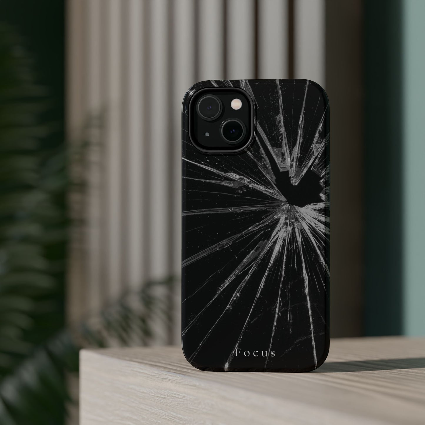 Durable Magnetic FOCUS Broken Glass Stylish Tough Case