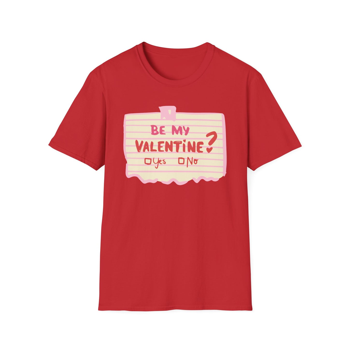 Couples Heart Graphic Unisex Softstyle T-Shirt - 'Yes or No' Design