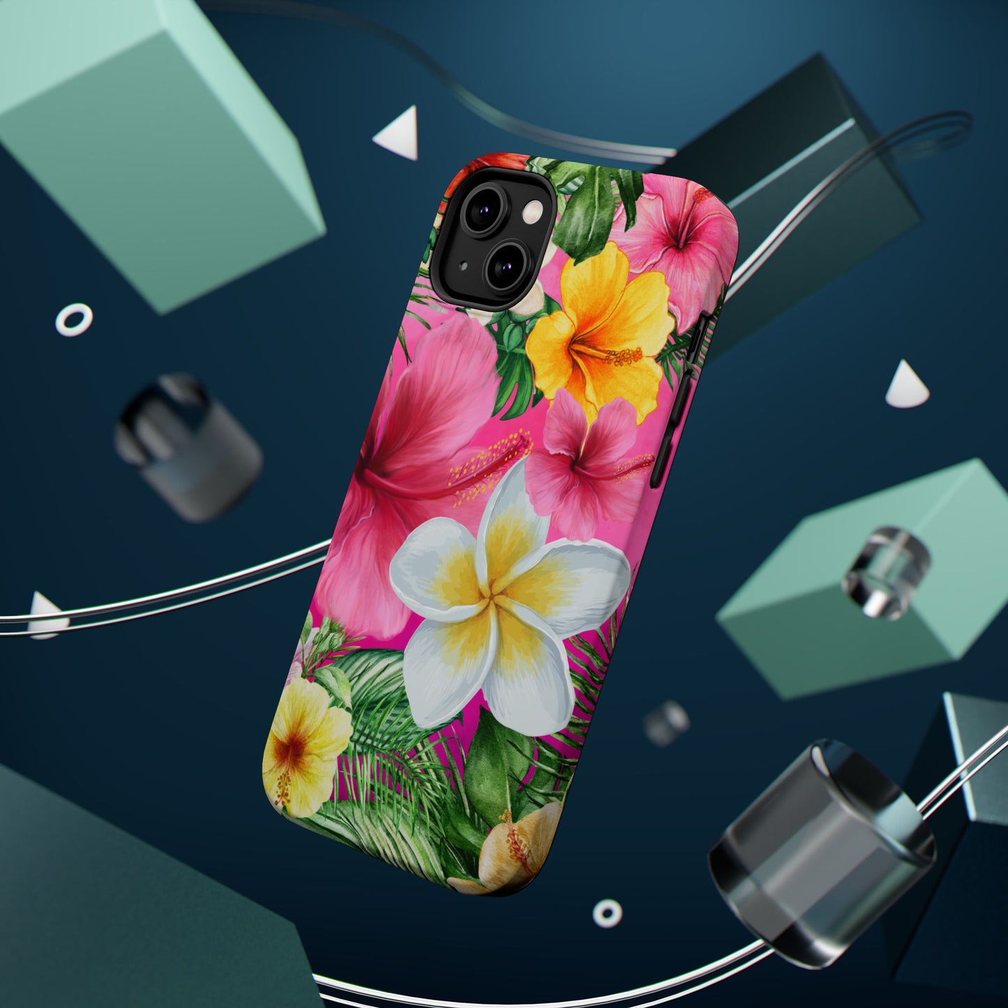 Tropical Floral MAGNETIC Phone Case - Tough, Durable, Chic Protection, Summer Vibes, Gift for Her