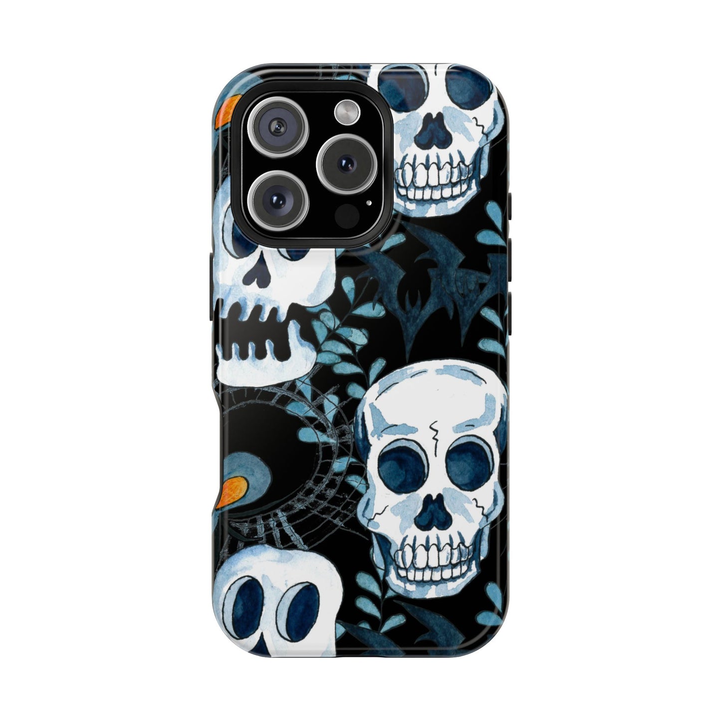 Phone Case - Skull Magnetic Impact-Resistant Case - Halloween - FREE Shipping for Iphone