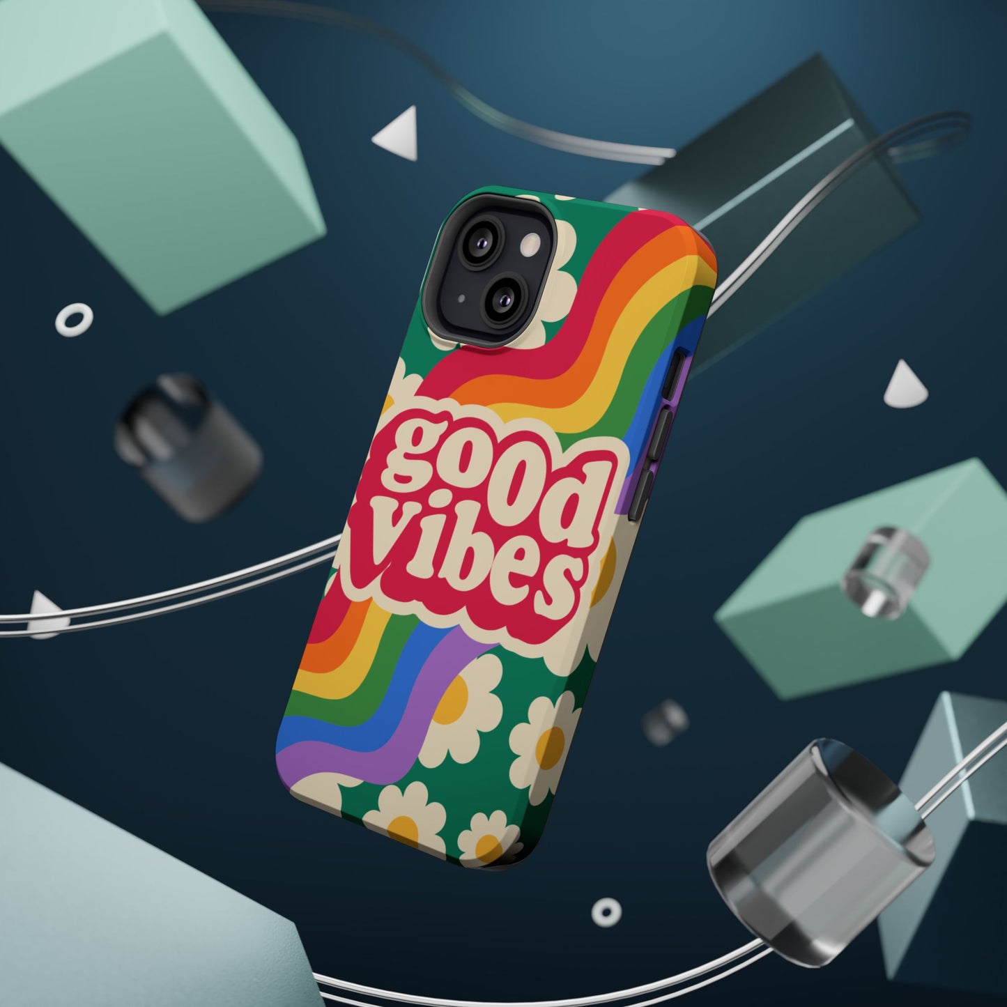 Good Vibes MAGNETIC Tough Phone Cases, Colorful, Cheerful Phone Protection, Gifts for Friends