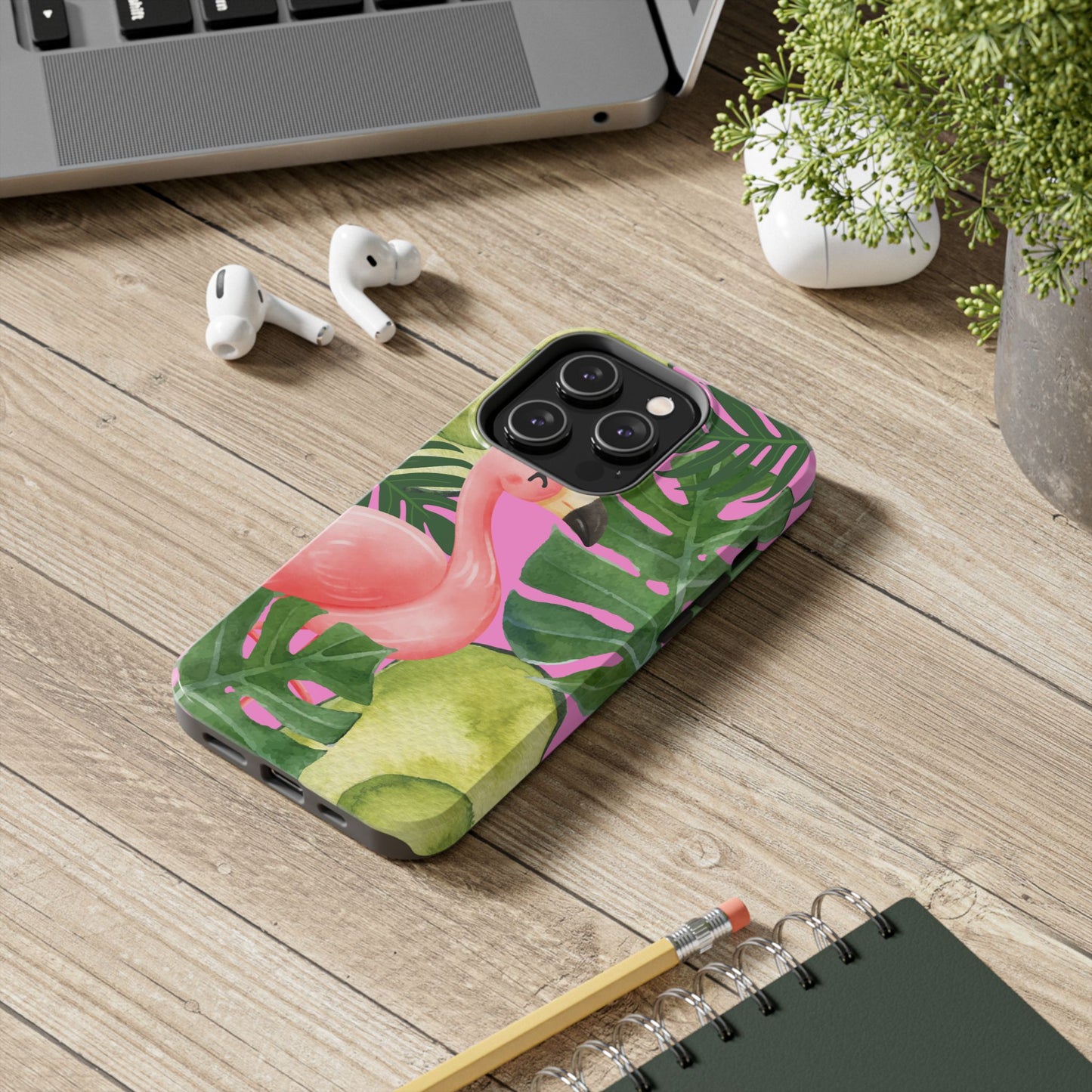 Tropical Flamingo, Cute, Summer Vibes Tough Phone Case