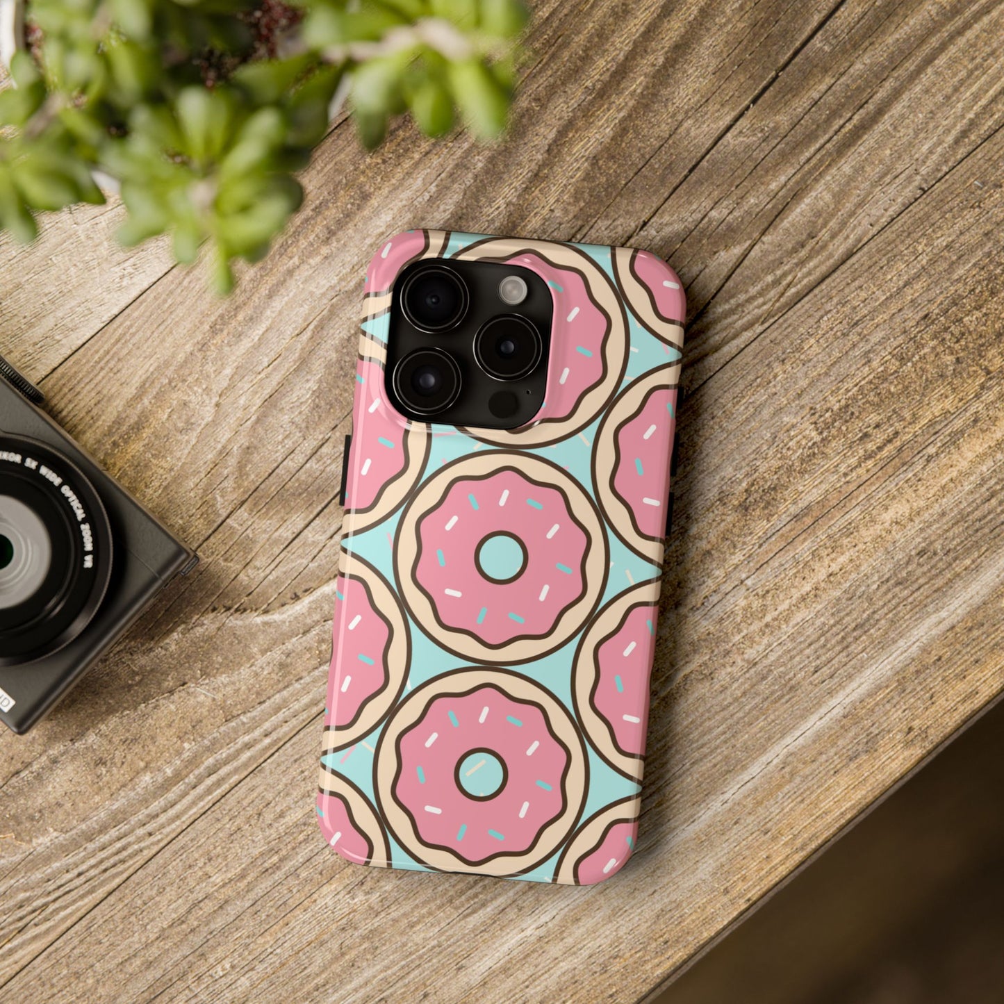 Cute Donut Pattern Tough Phone Case