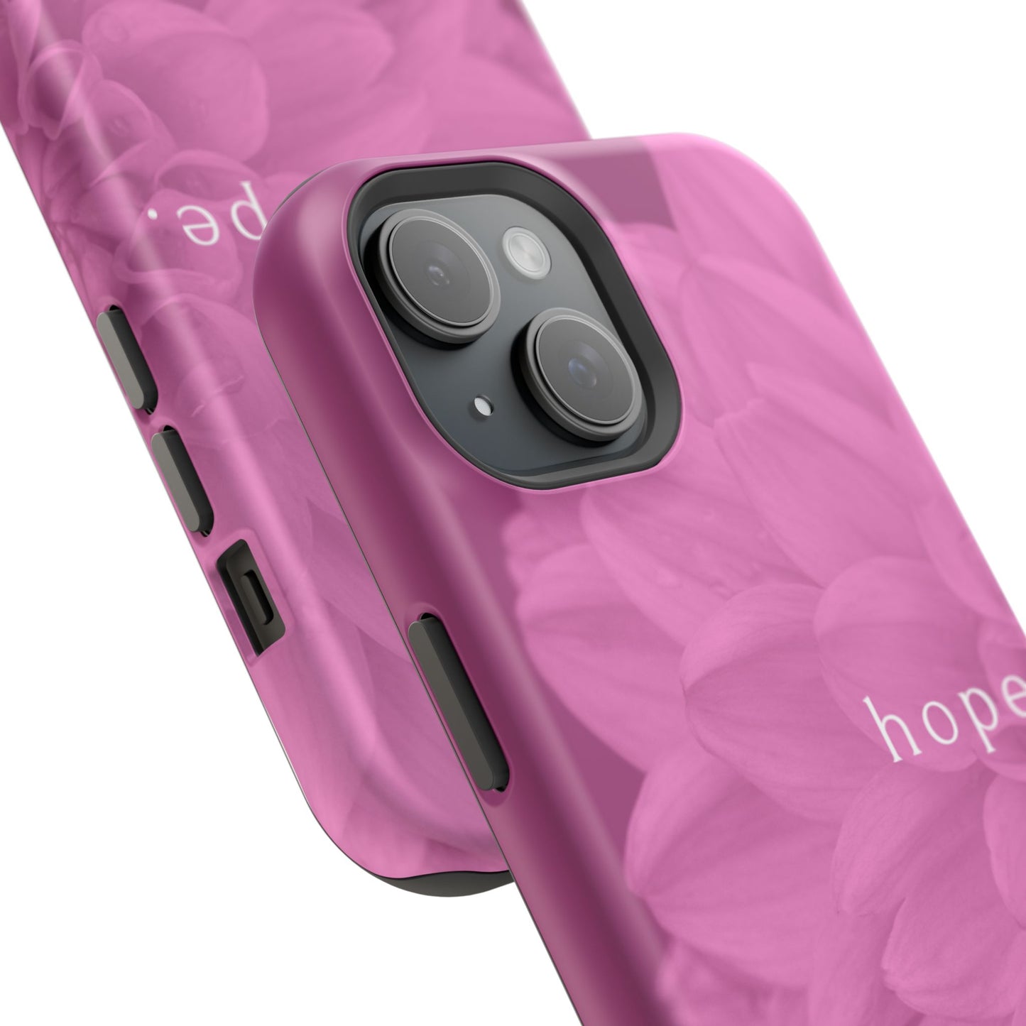Hopeful, Inspirational Pink Flower Design Phone Case