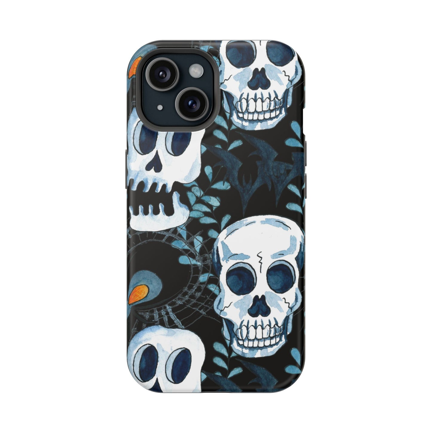 Phone Case - Skull Magnetic Impact-Resistant Case - Halloween - FREE Shipping for Iphone