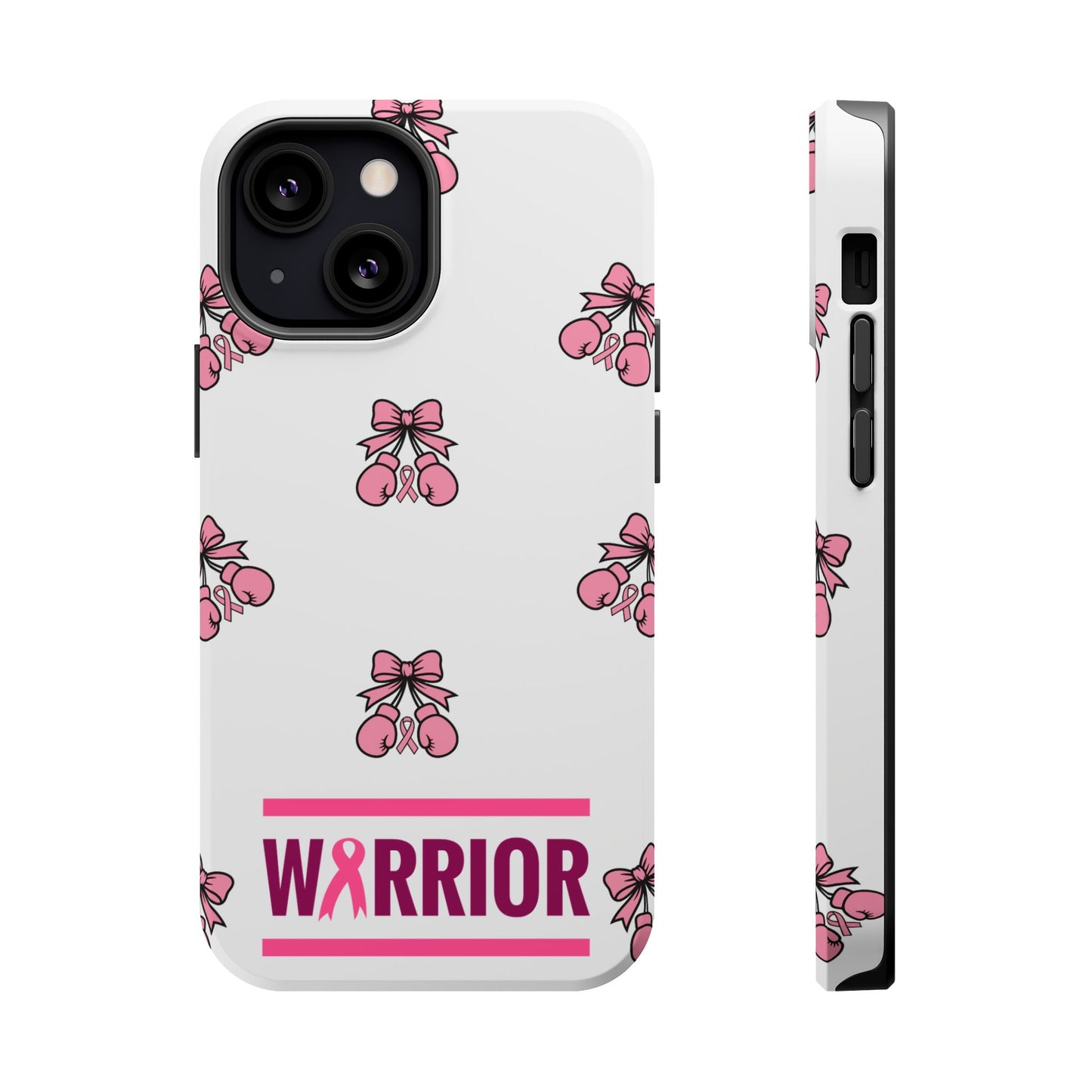 Warrior Bow Pink Magnetic Phone Case, Support Breast Cancer Awareness, Gift for Cancer Fighters for Iphone