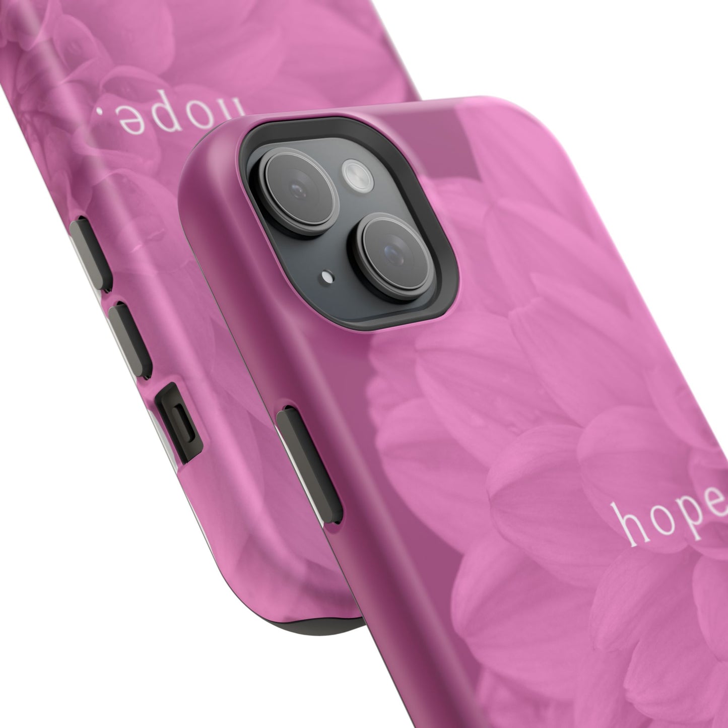 Hopeful, Inspirational Pink Flower Design Phone Case